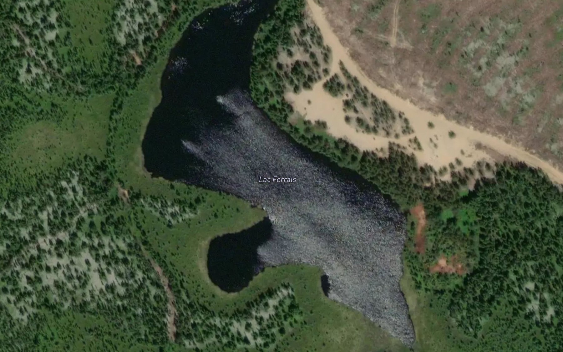 Satellite map of the Lac Ferrals