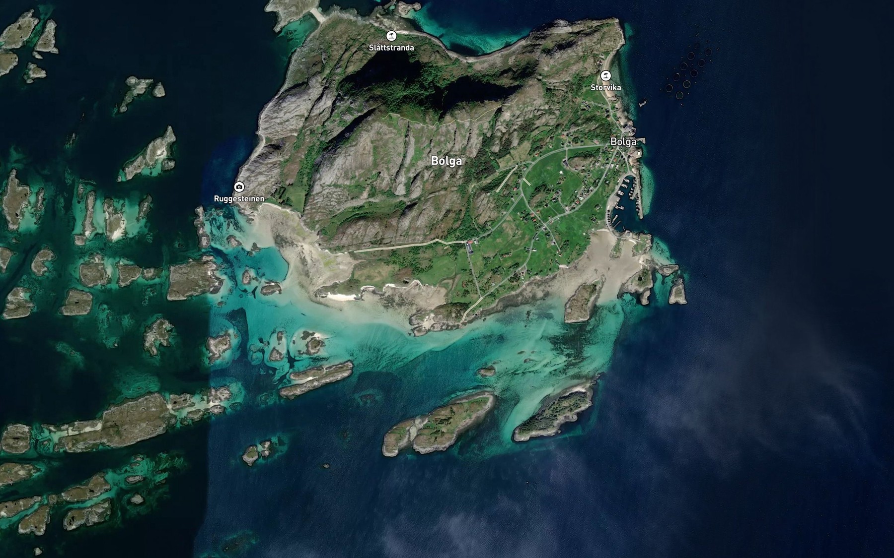 Satellite map of the Tinnauerelva
