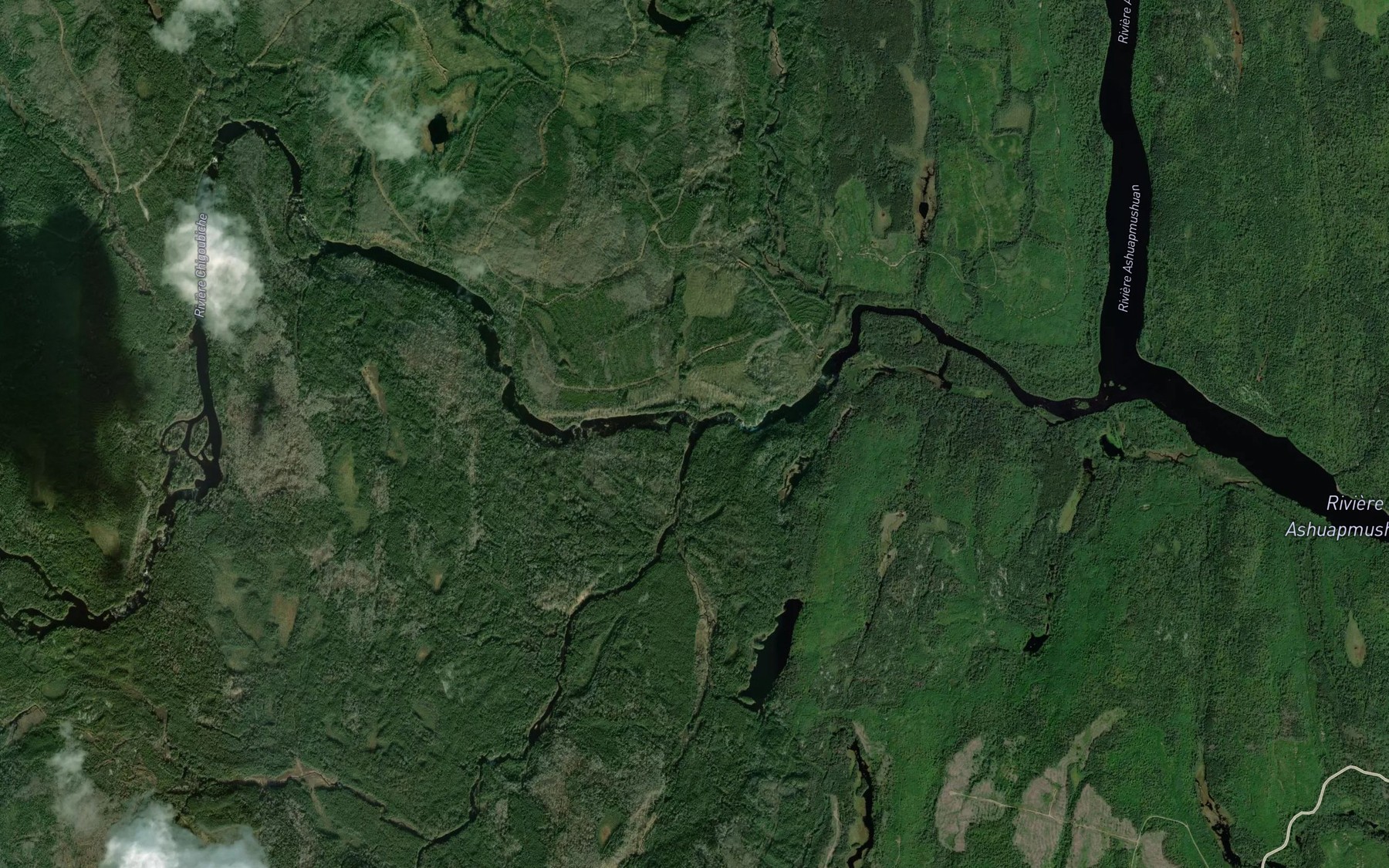 Satellite map of the Riviere Vermillon