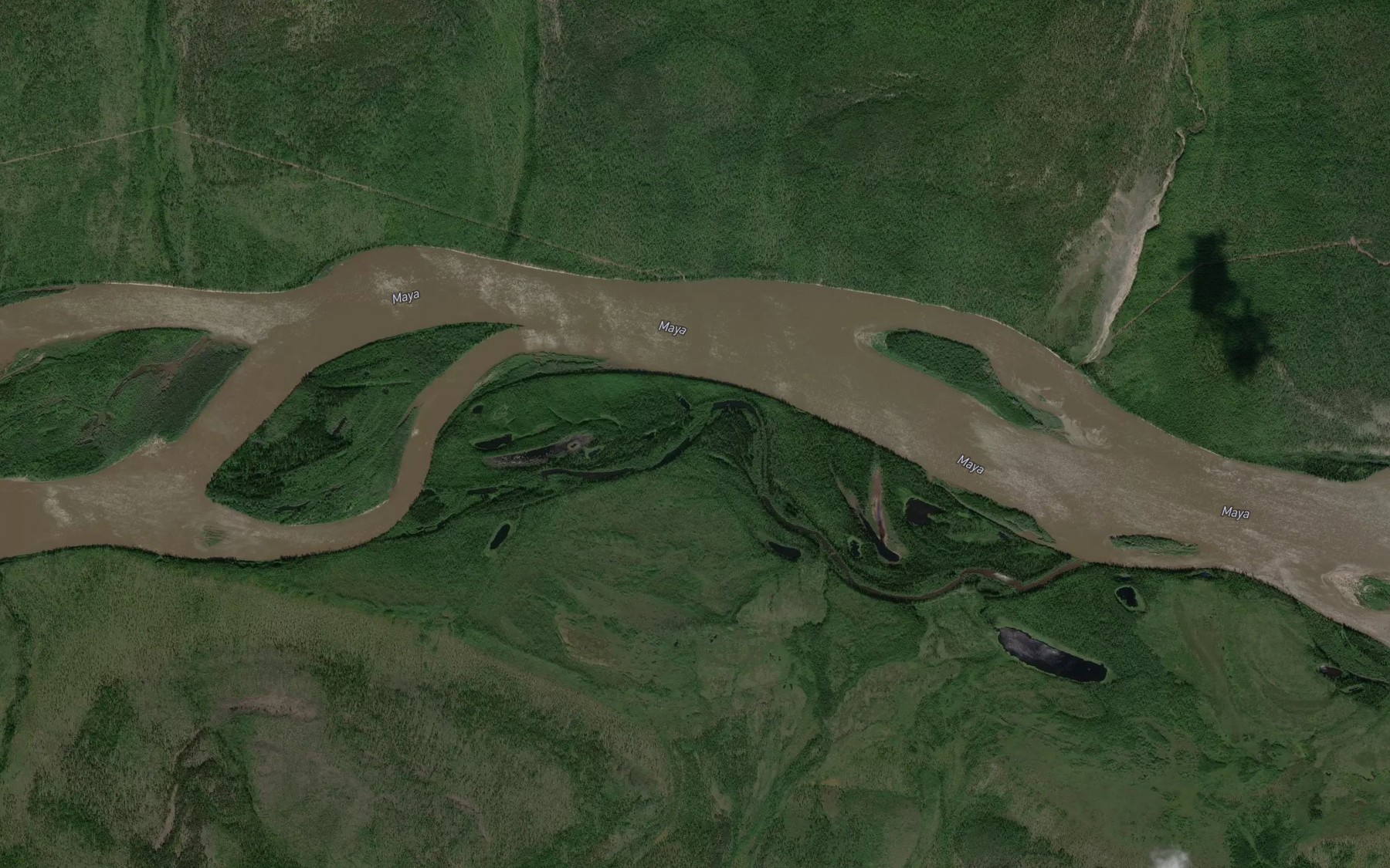 Satellite map of the Malaya Lakhanda