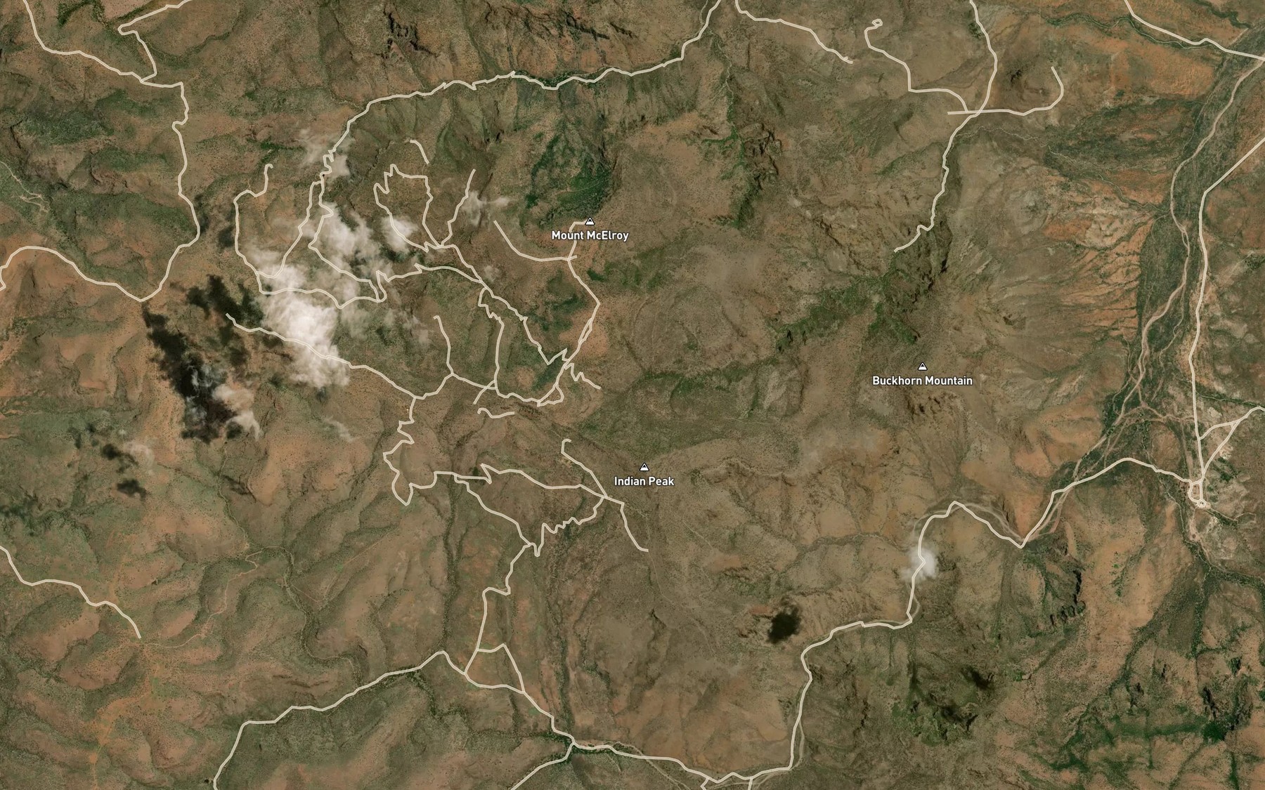 Satellite map of the Mud Spring