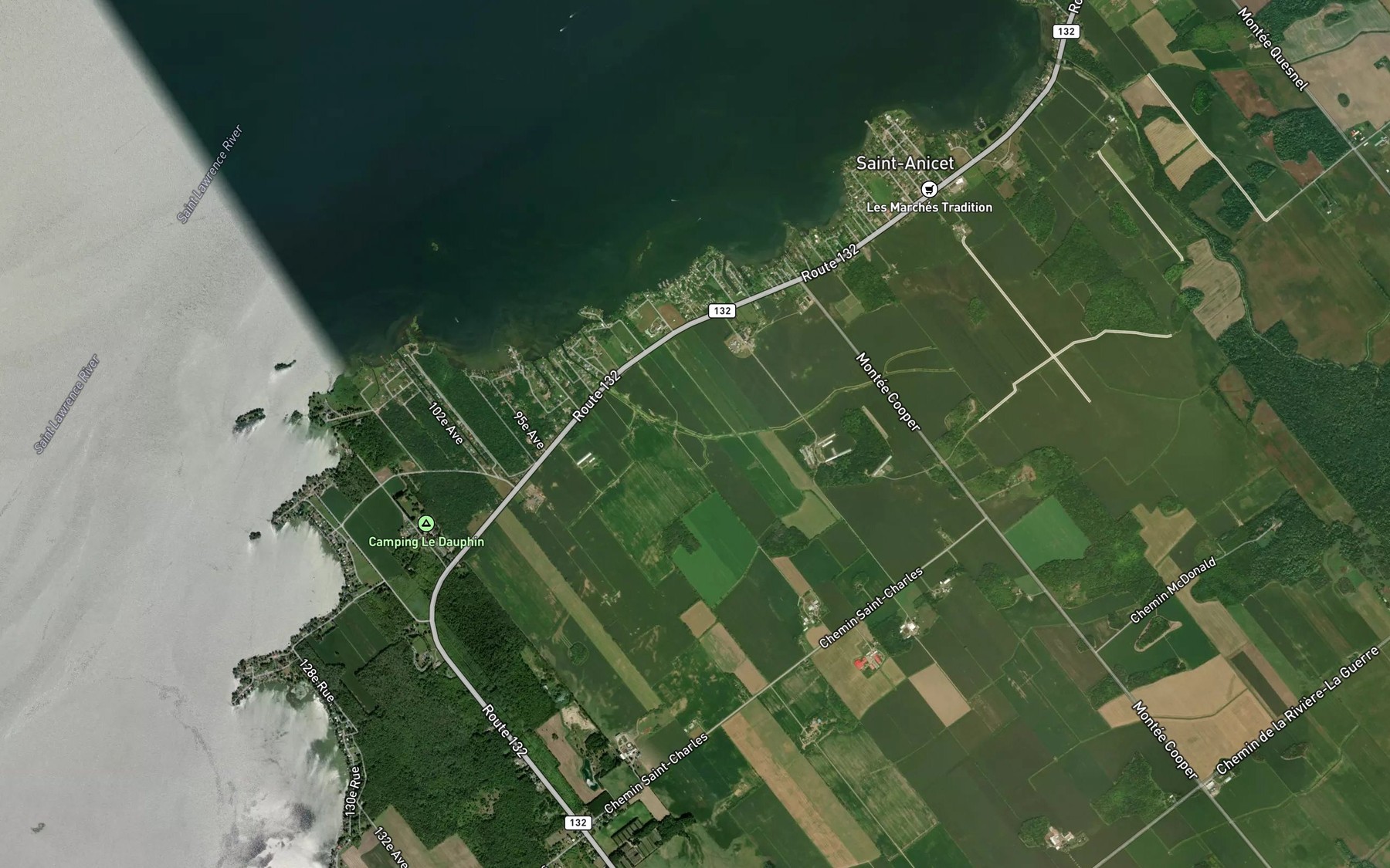 Satellite map of the Ruisseau Caza