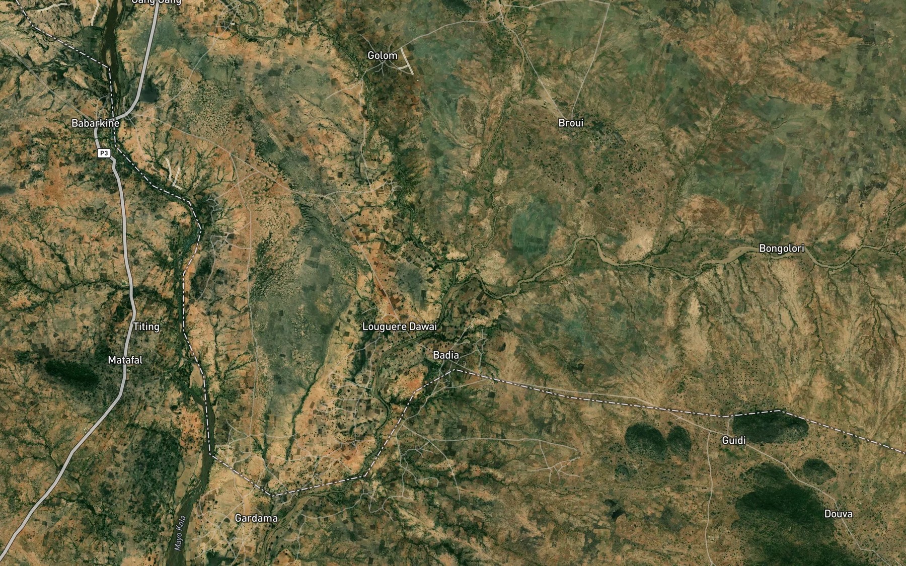 Satellite map of the Dilihin