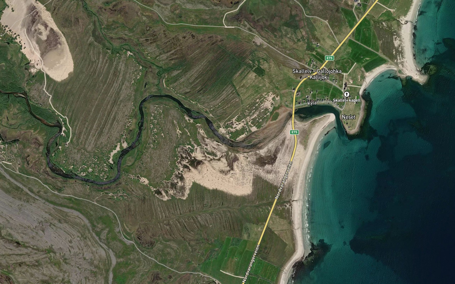 Satellite map of the Mertakoski