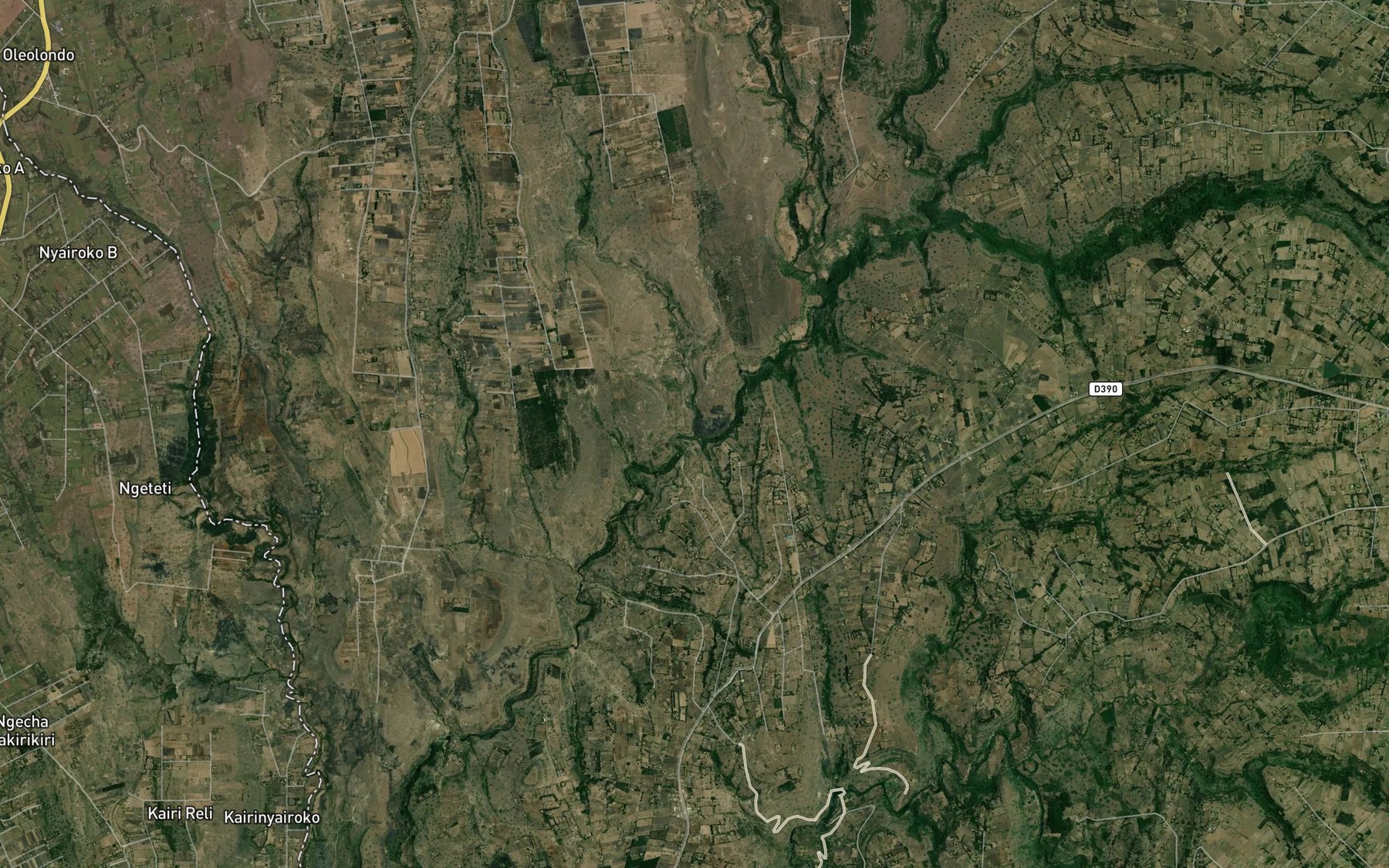 Satellite map of the Ol Kalou