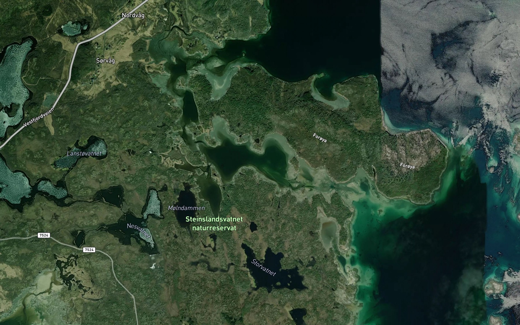 Satellite map of the Oksholmstraumen