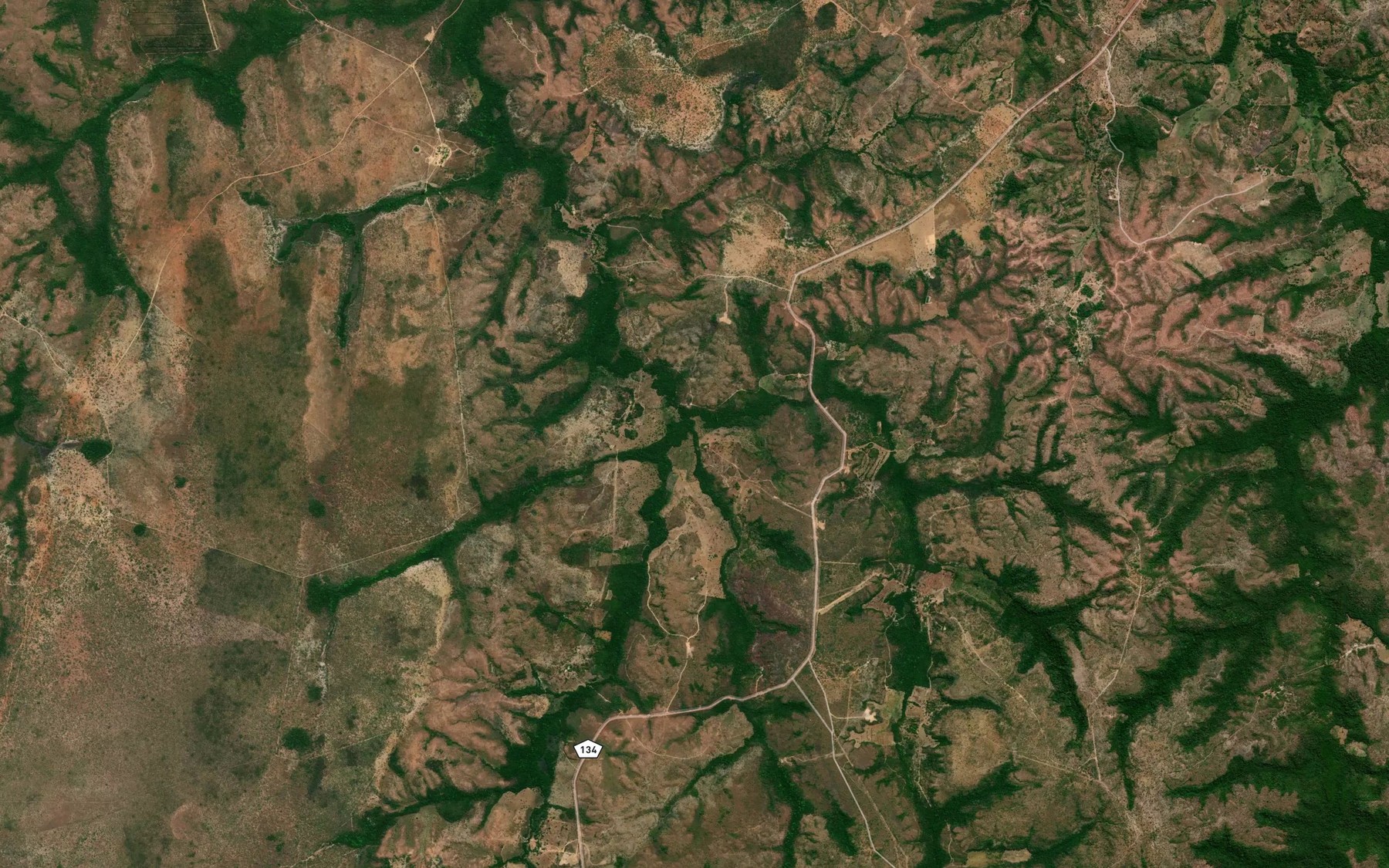 Satellite map of the Corrego Aroeira