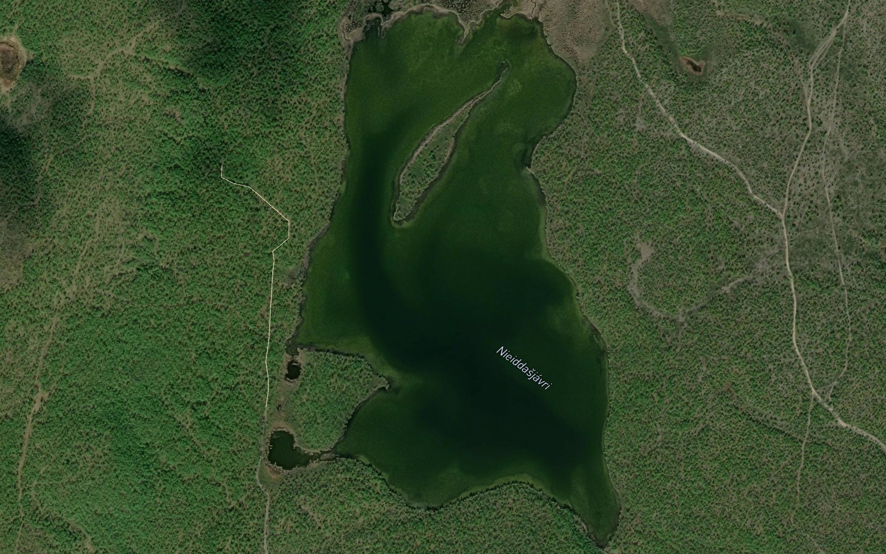 Satellite map of the Nieidasjavri