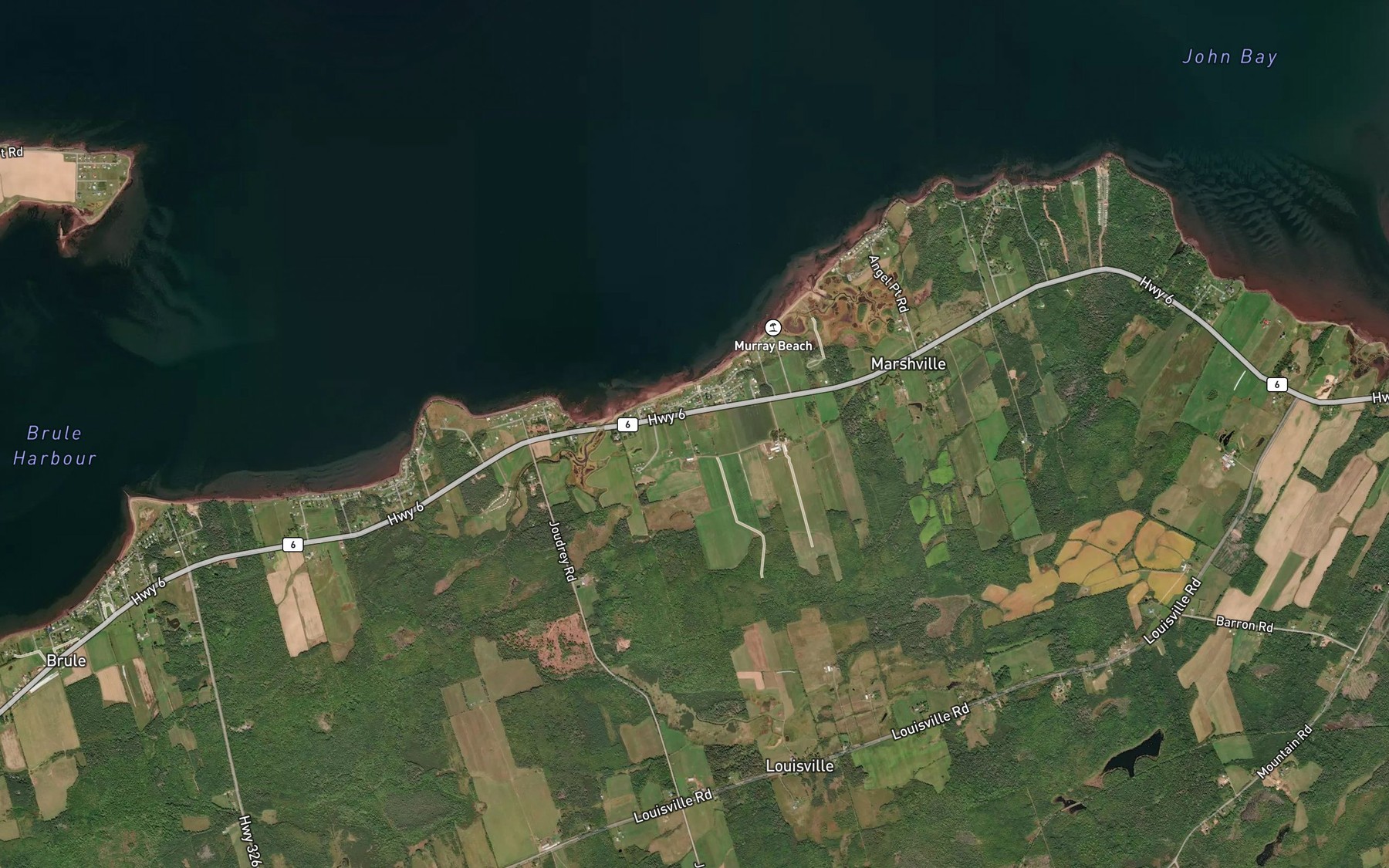 Satellite map of the Seal Creek