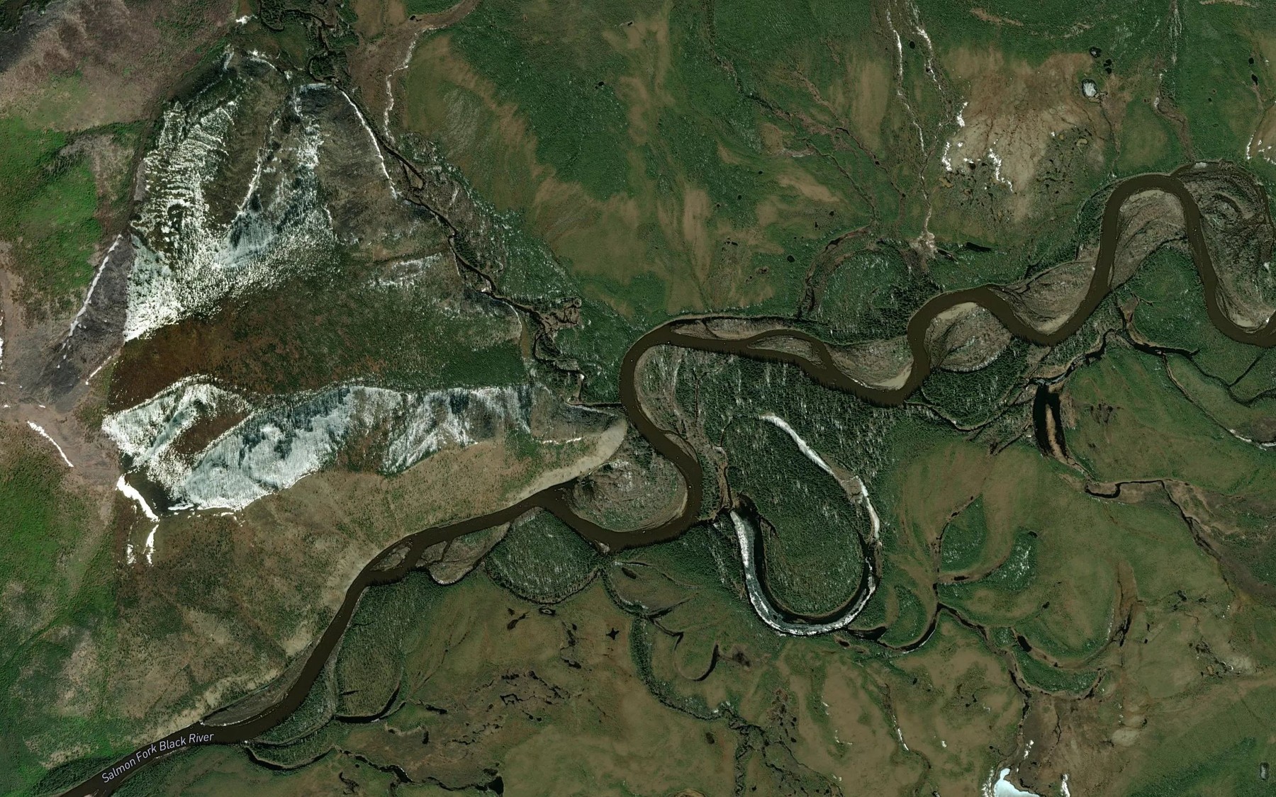 Satellite map of the Rice Gulch Creek