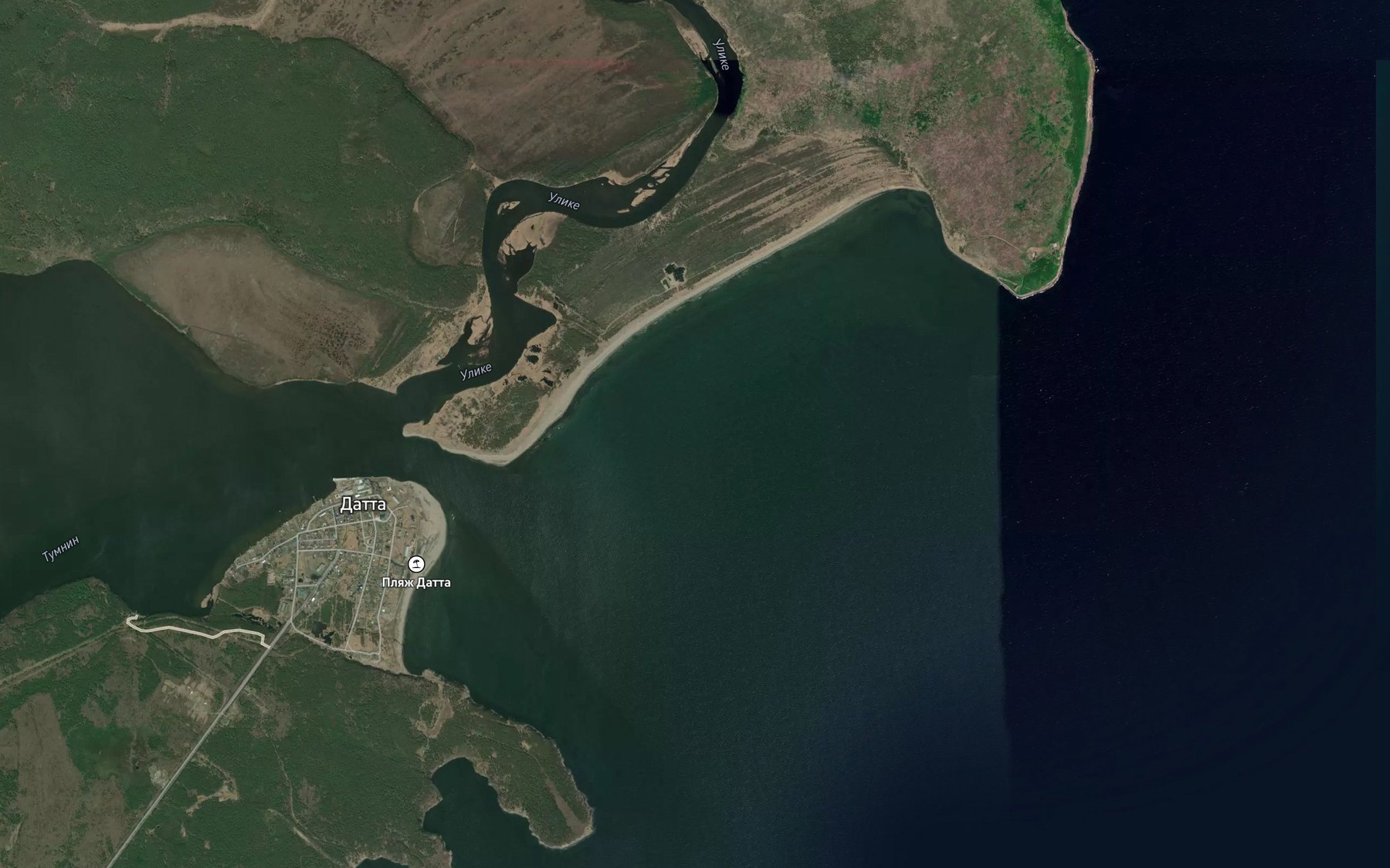 Satellite map of the Bukhta Datta