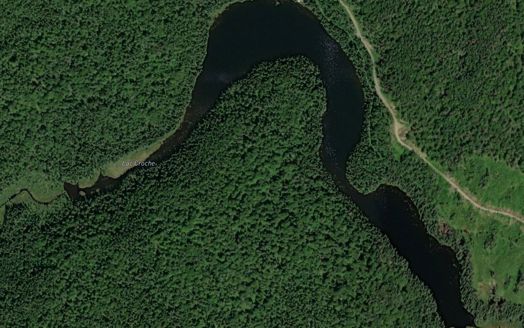 Satellite map of the Lac Croche