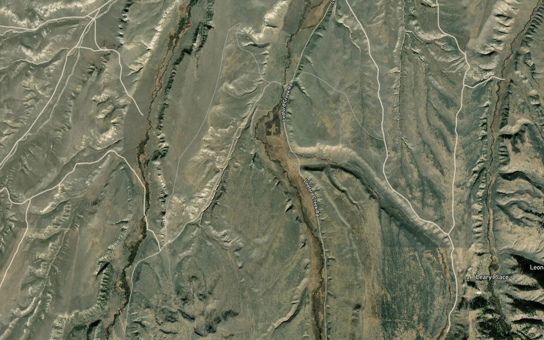 Satellite map of the Battle Ditch