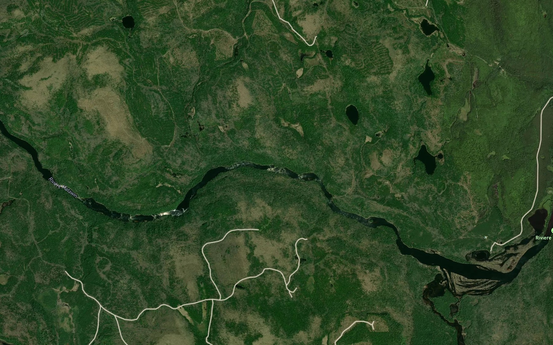Satellite map of the Rapides du Bouleau
