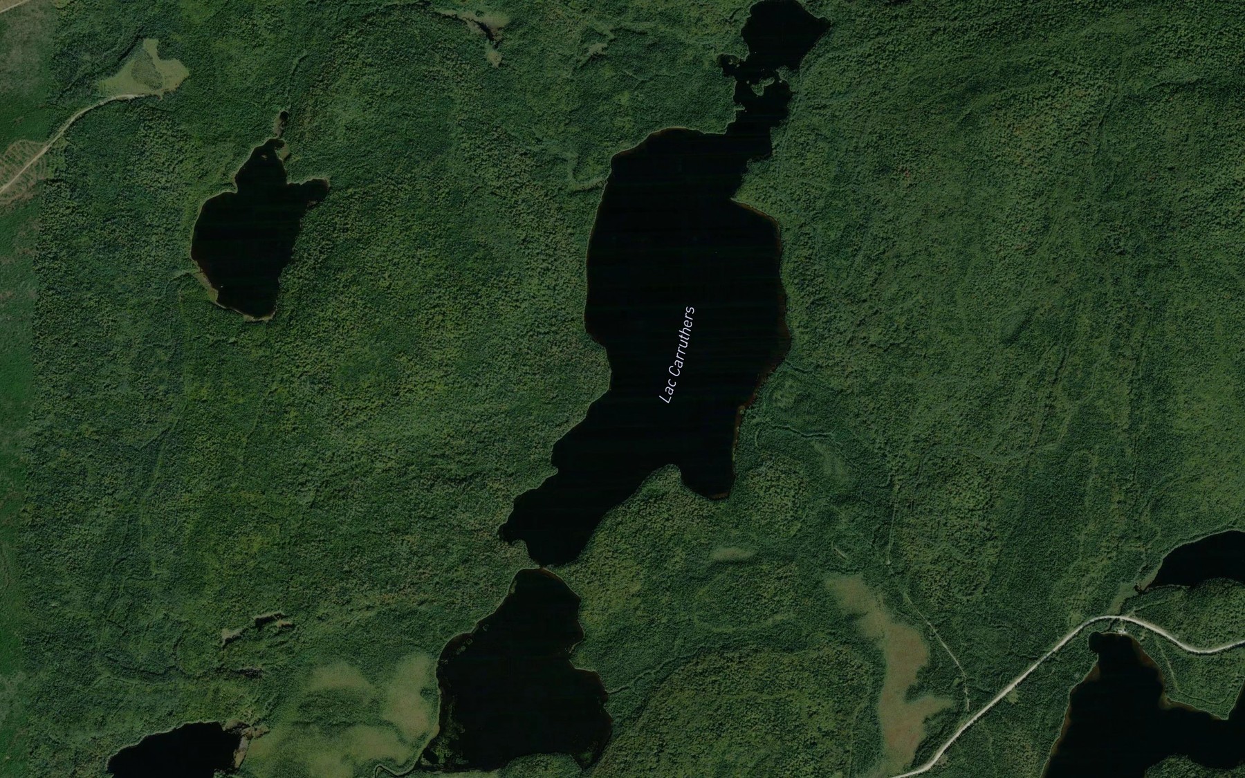 Satellite map of the Lac Carruthers