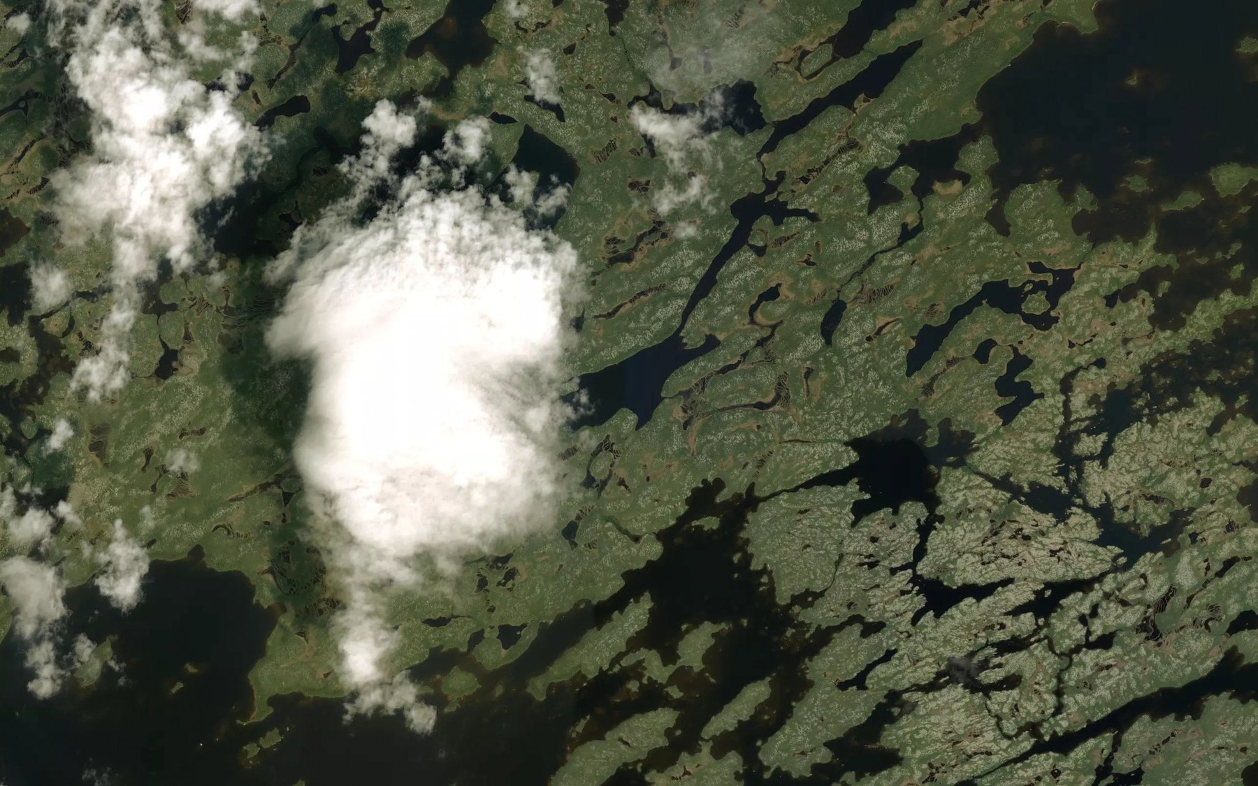 Satellite map of the Lac Kawapit