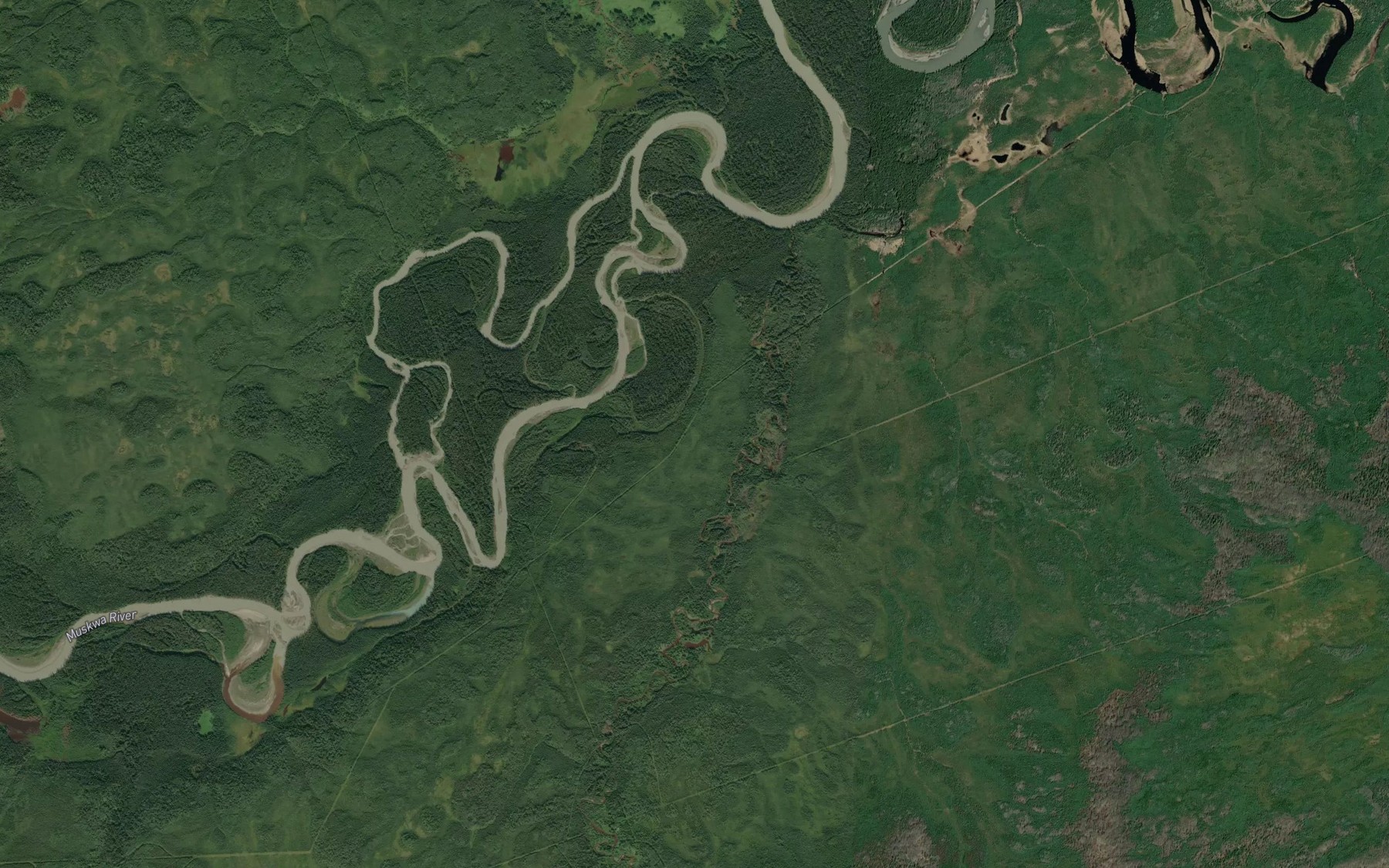 Satellite map of the Puder Creek