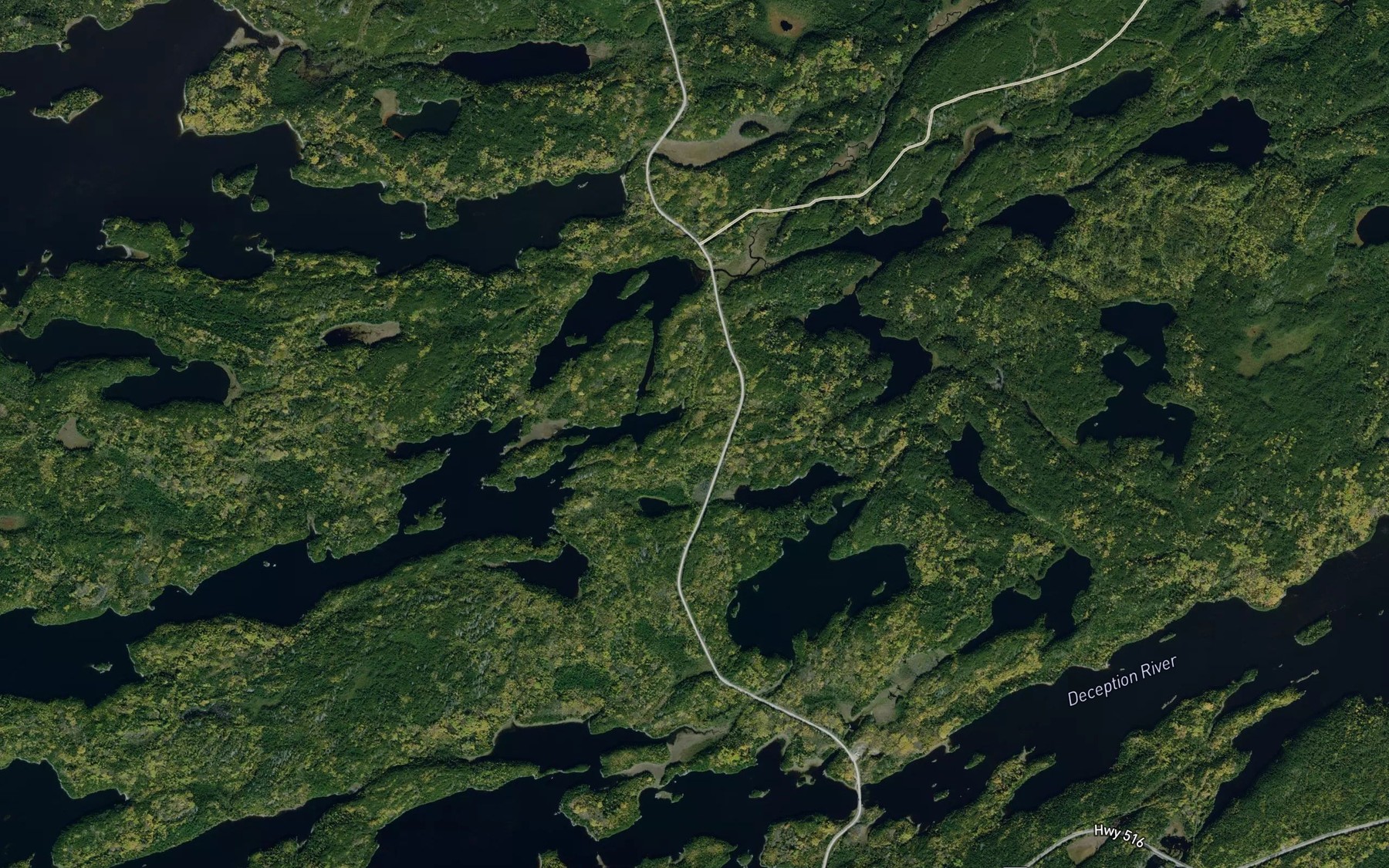Satellite map of the Lip Creek