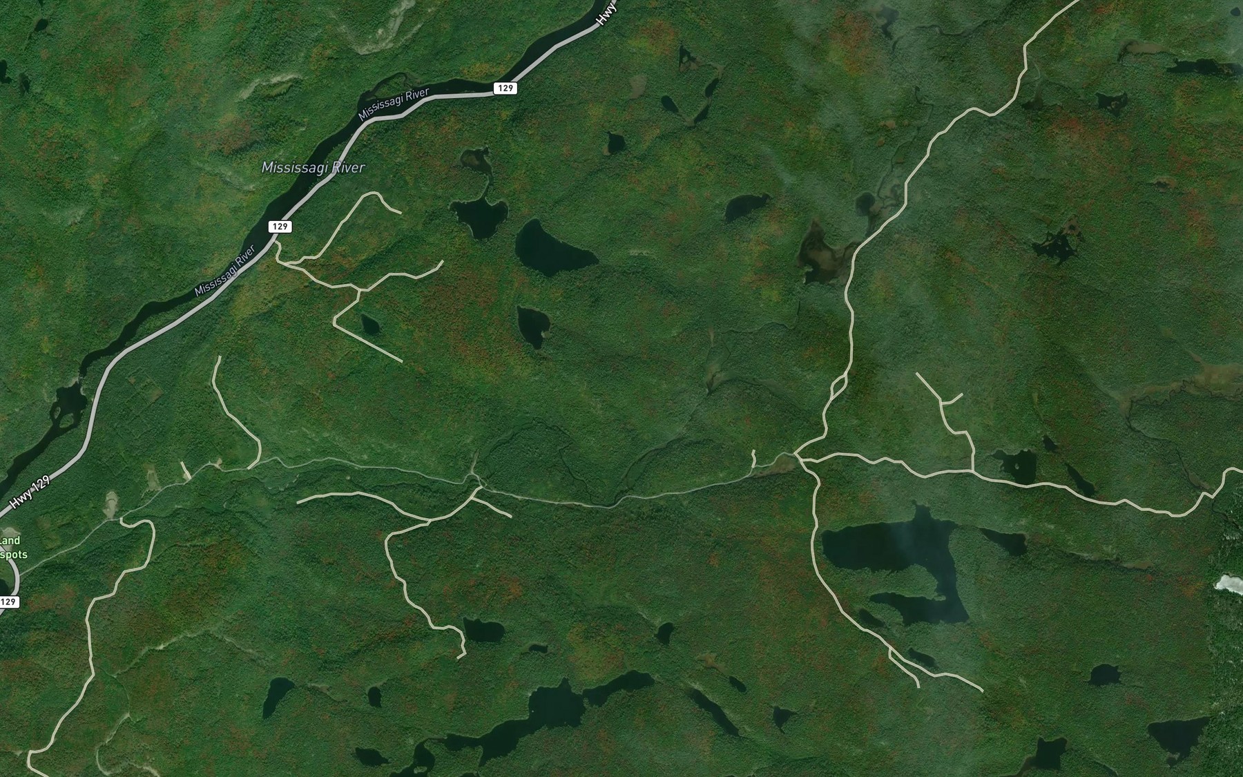 Satellite map of the Little Lafoe Creek