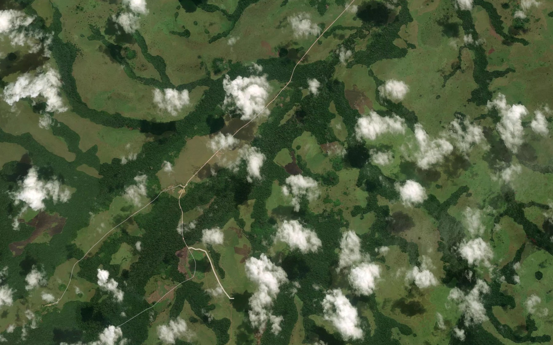 Satellite map of the Lekouadiba