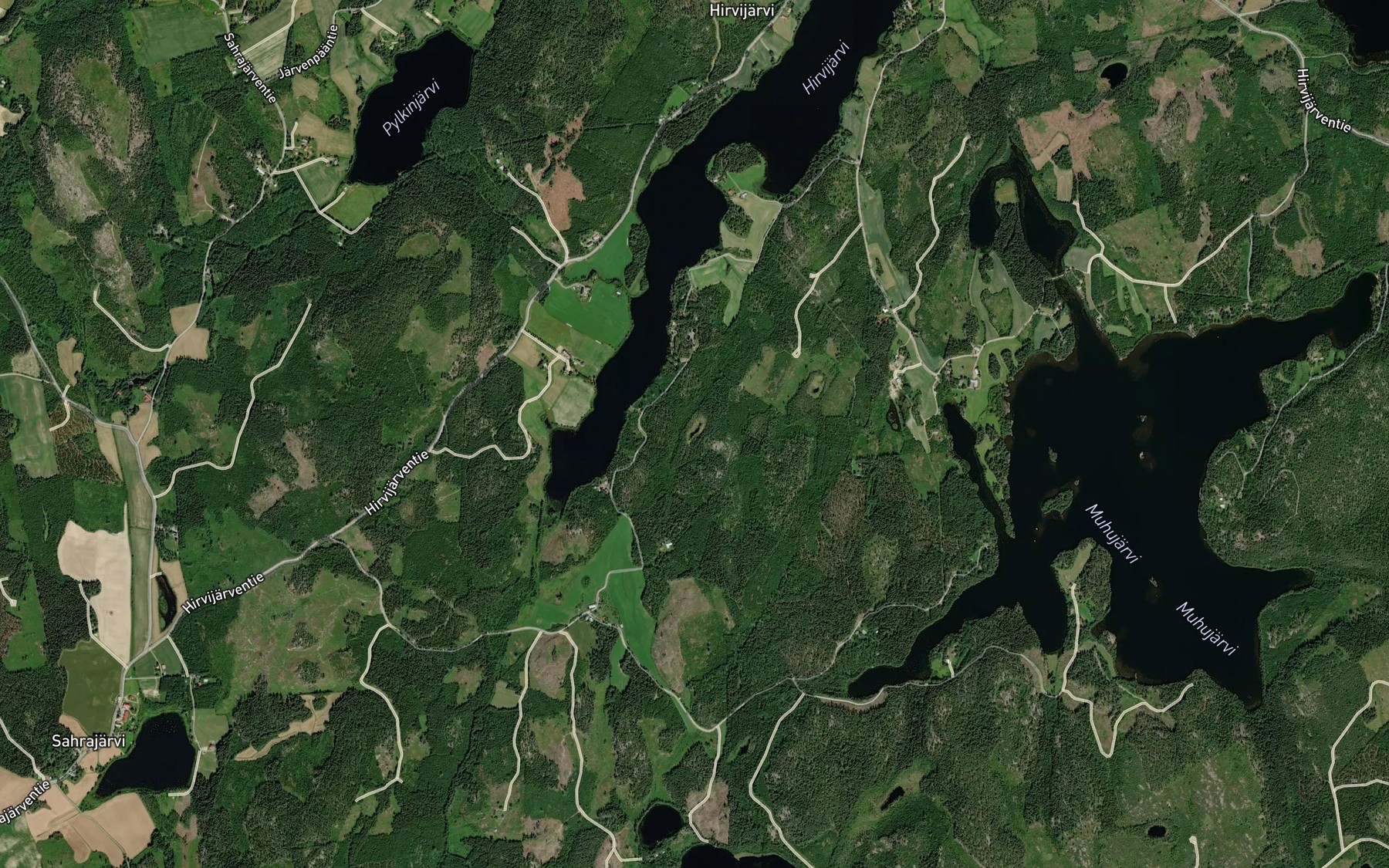 Satellite map of the Karppalanjarvi