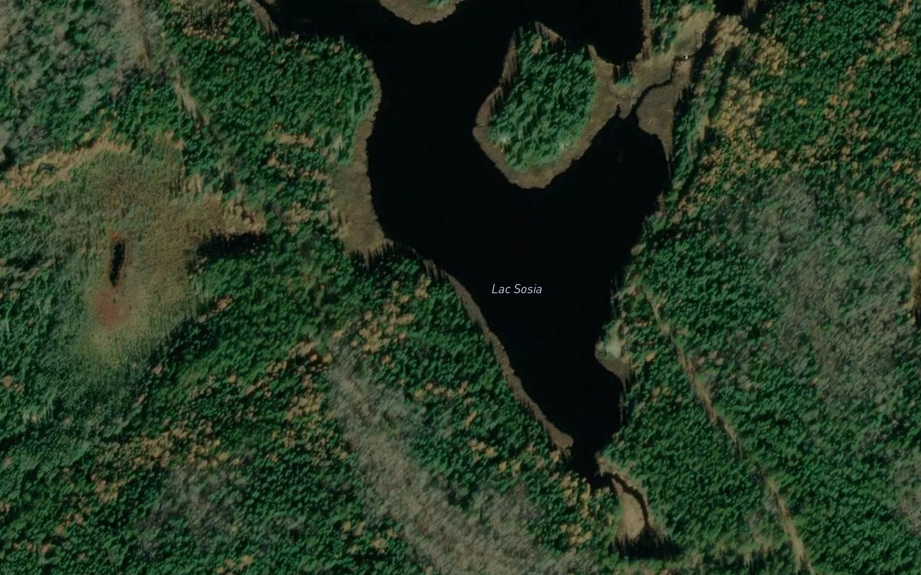 Satellite map of the Lac Sosia
