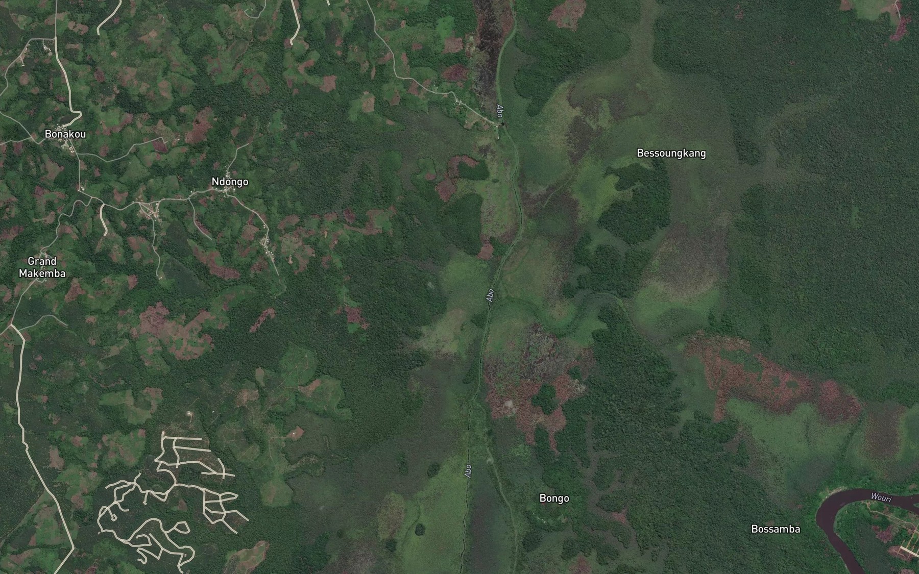 Satellite map of the Mombe