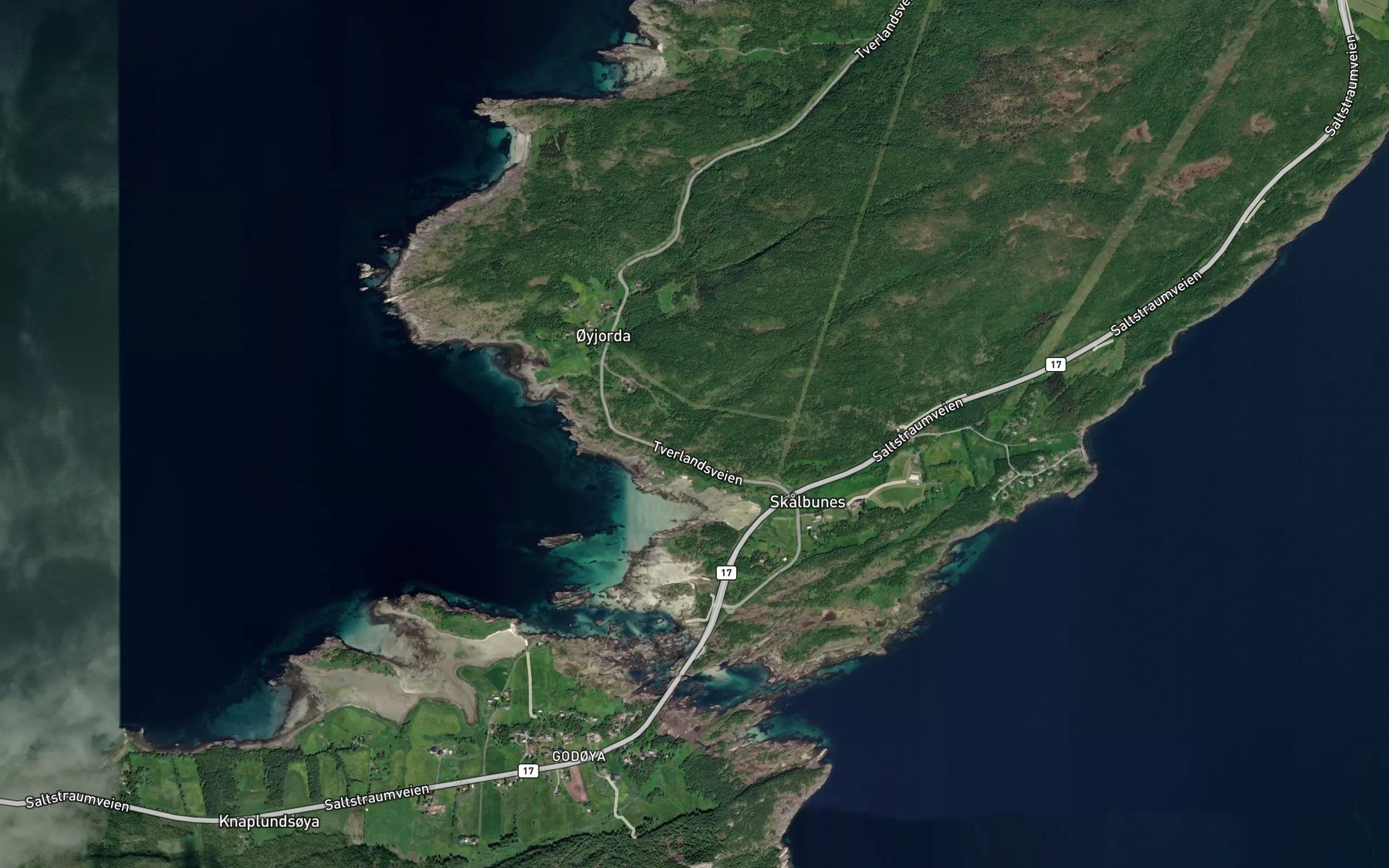 Satellite map of the Sjoelva