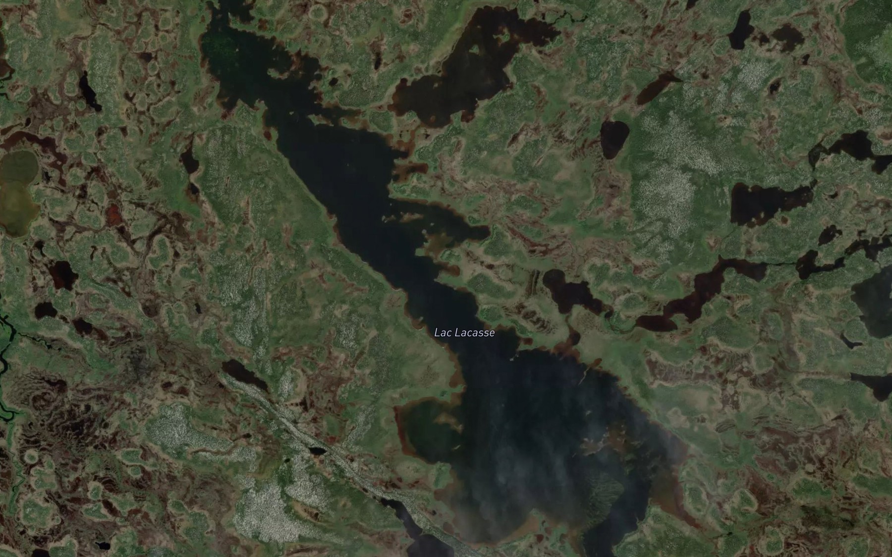 Satellite map of the Lac Lacasse