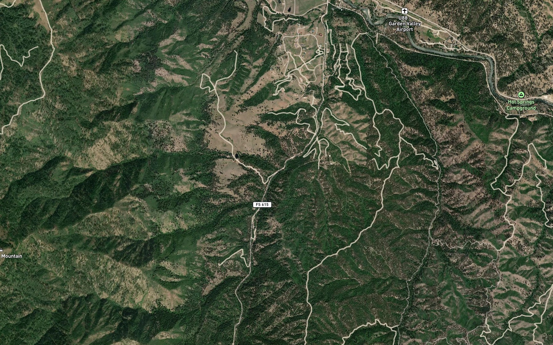 Satellite map of the Shilling Creek