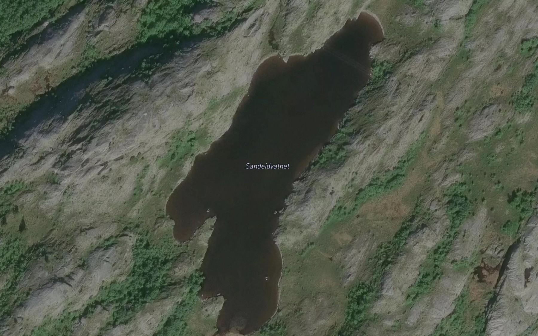 Satellite map of the Sandeidvatnet