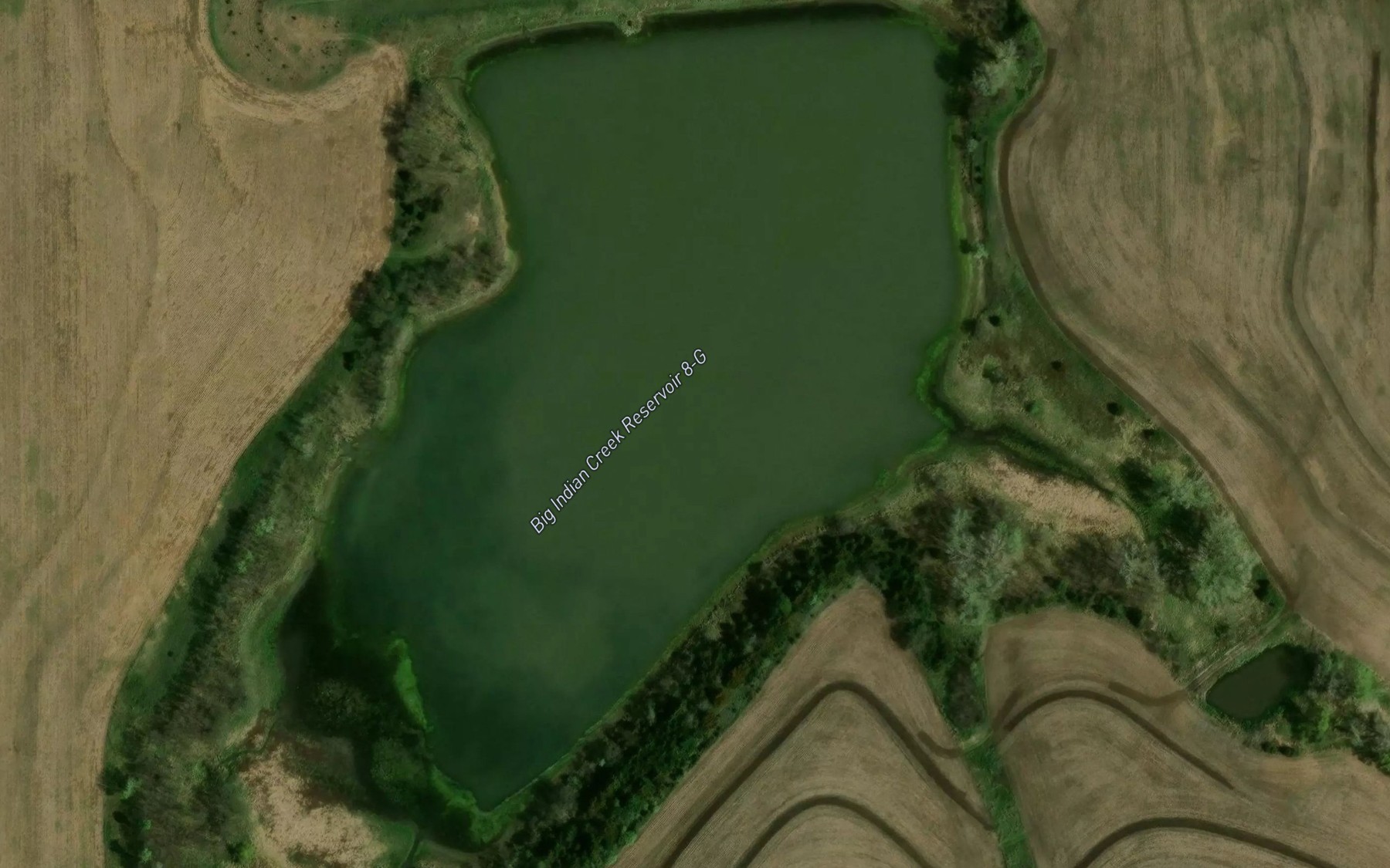 Satellite map of the Big Indian Creek Reservoir 8-G