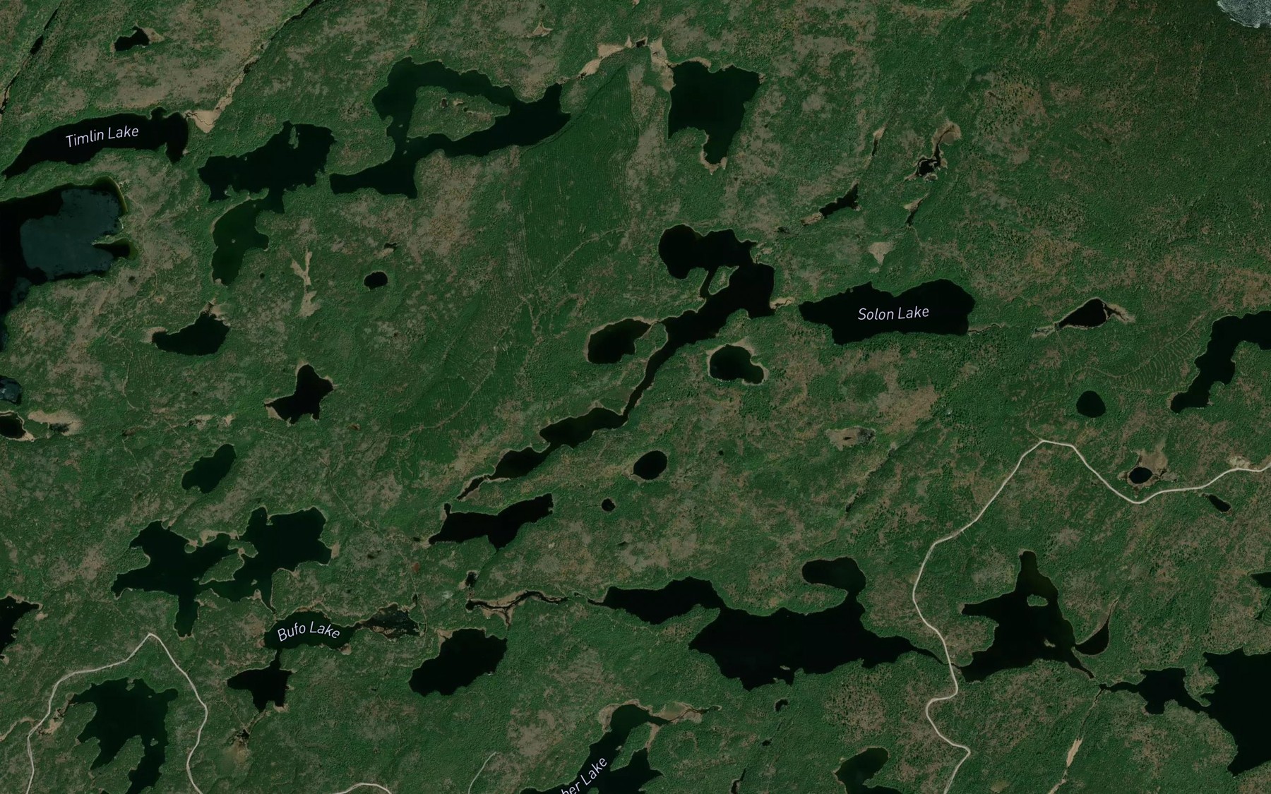 Satellite map of the Hook Lake