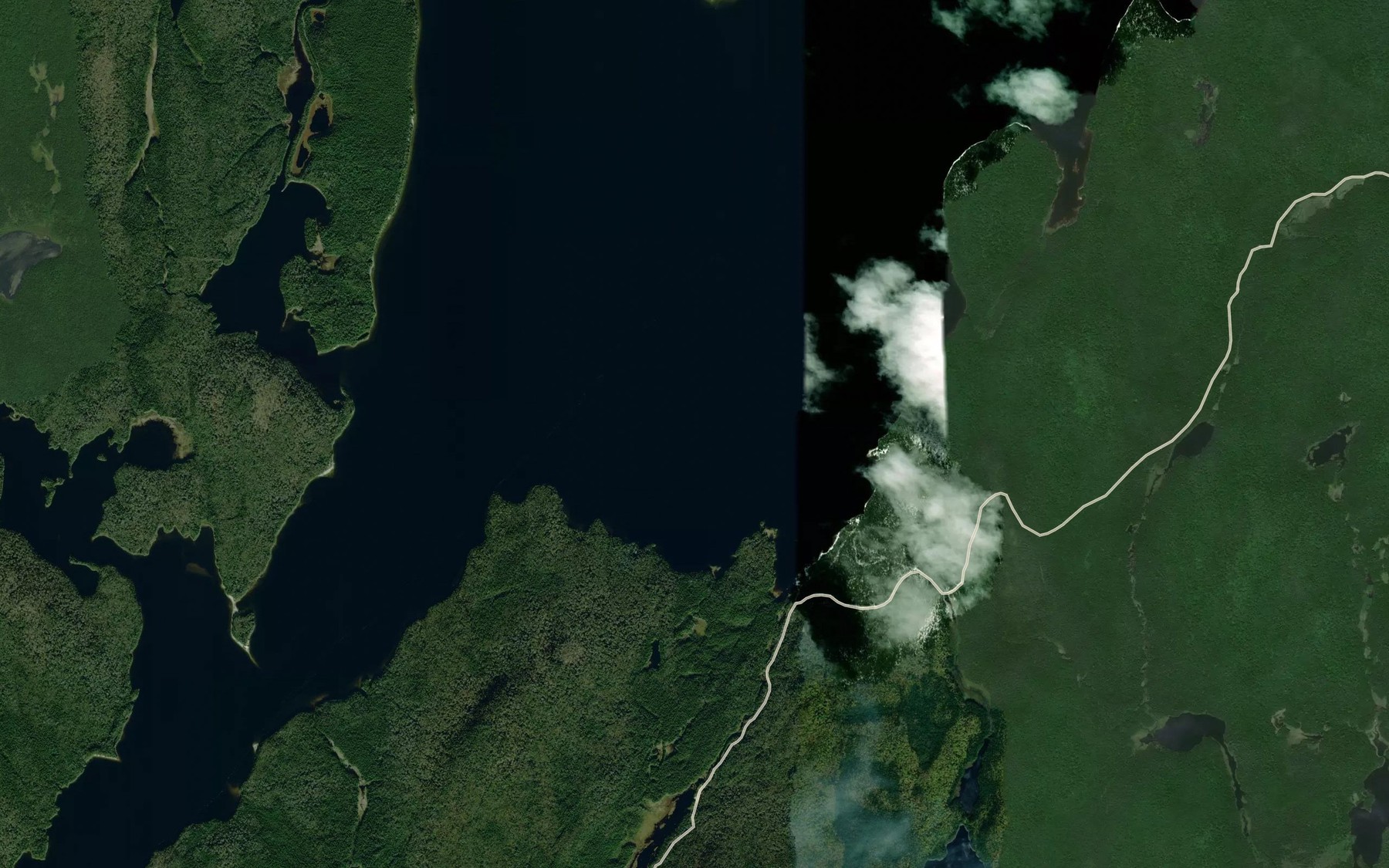 Satellite map of the Ruisseau Wikewakami