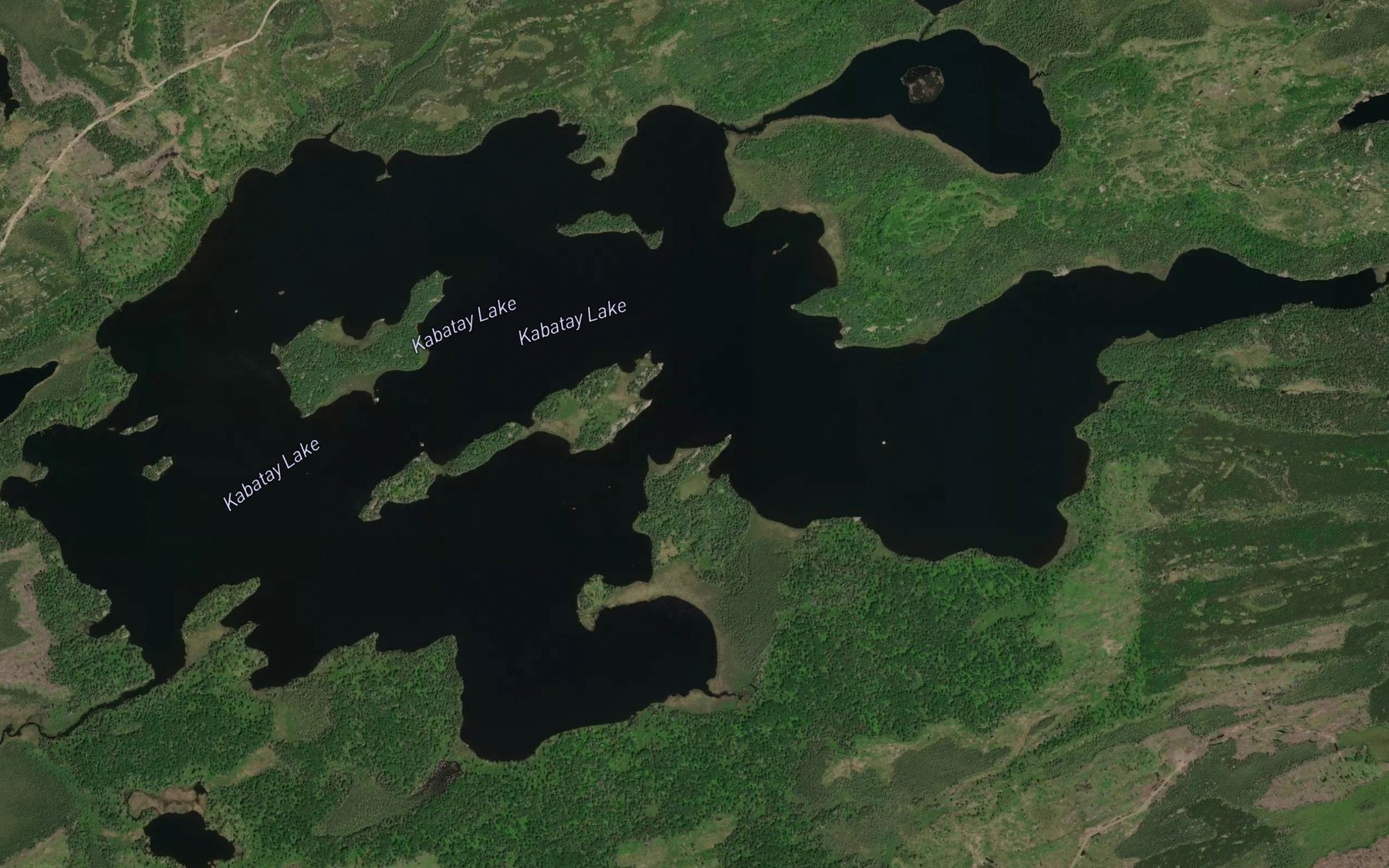 Satellite map of the Kabatay Lake