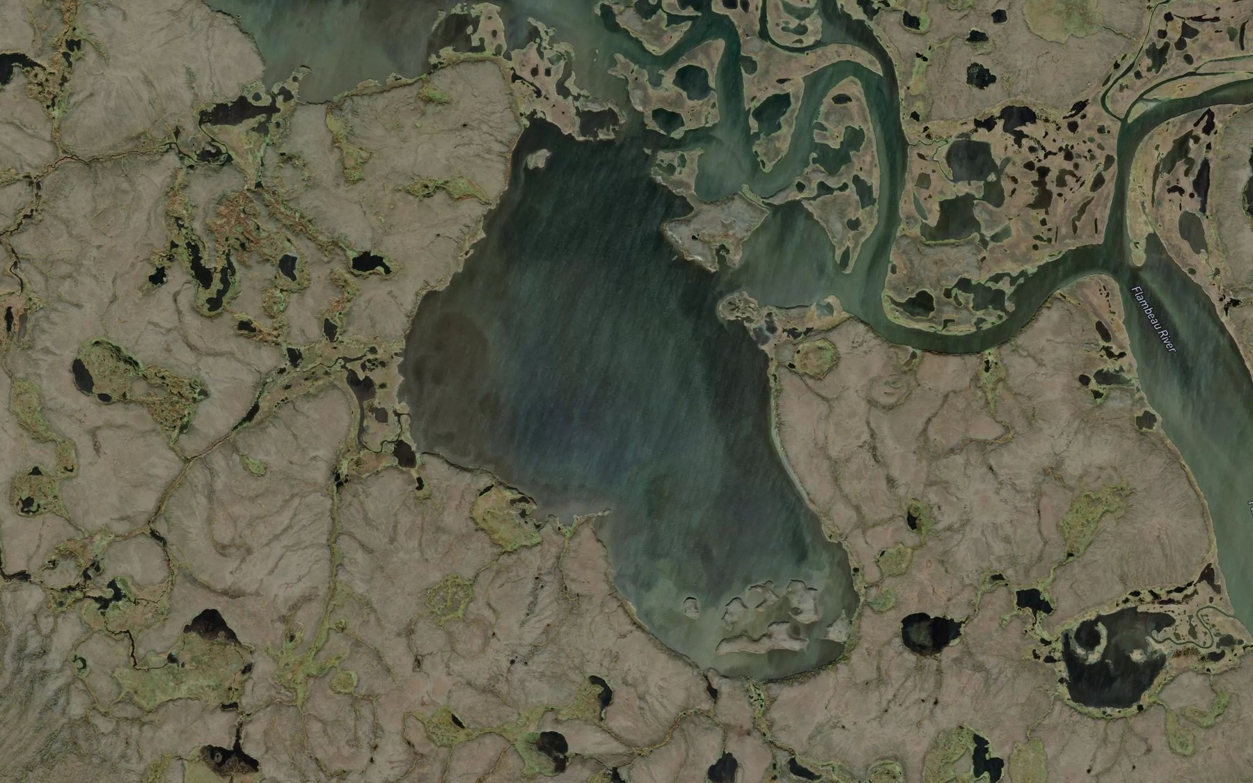 Satellite map of the Fox Lake