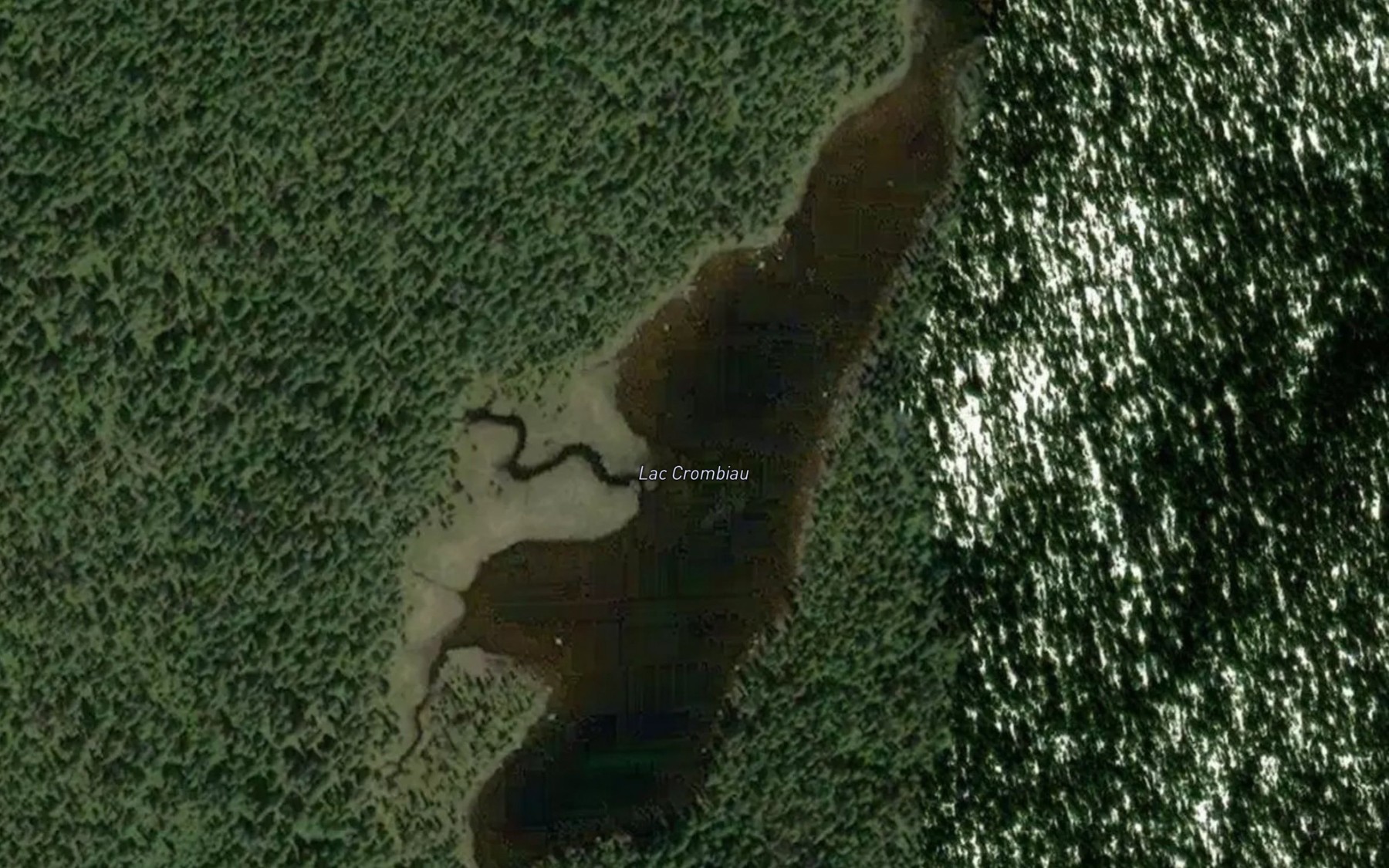 Satellite map of the Lac Crombiau