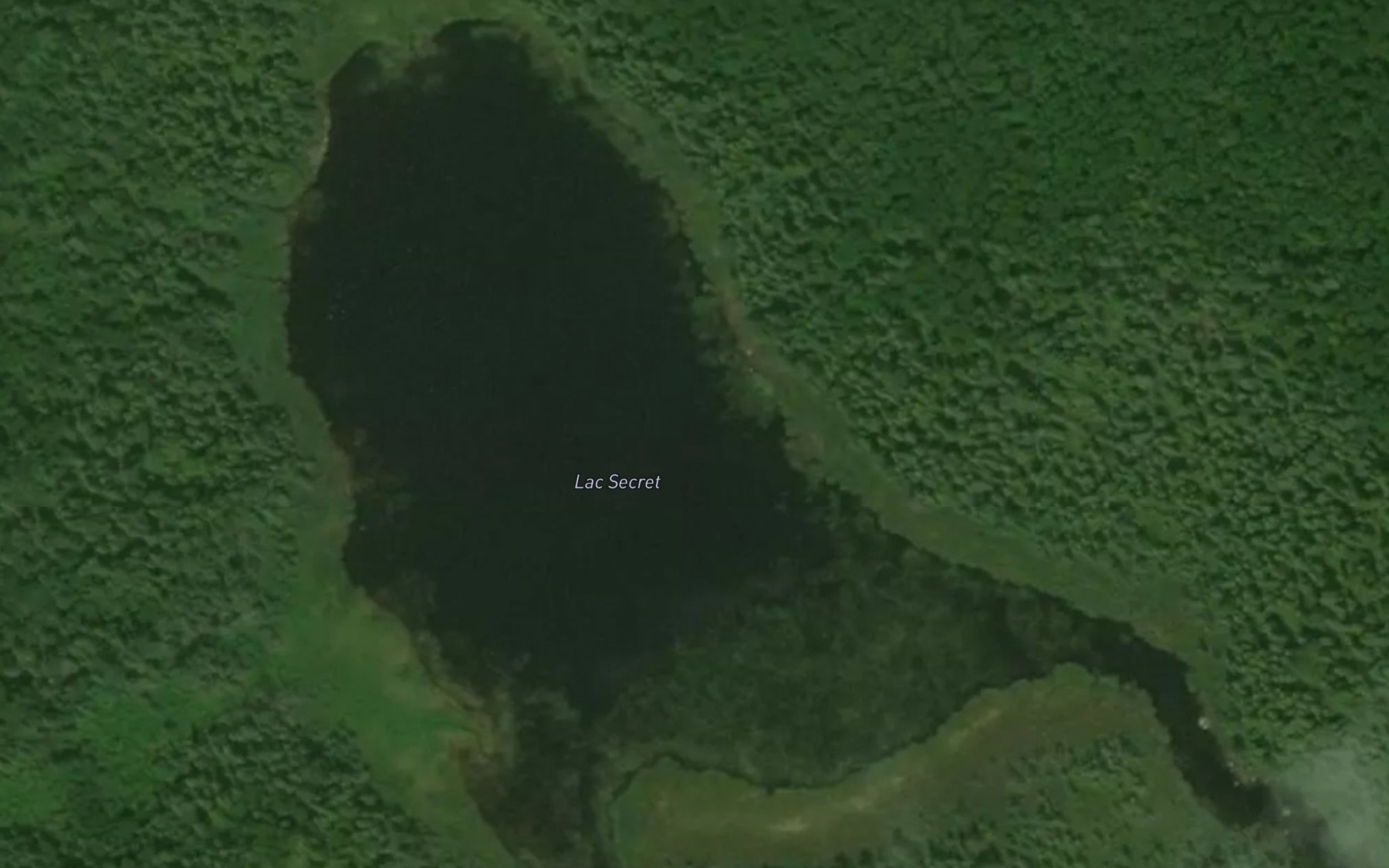 Satellite map of the Lac Secret