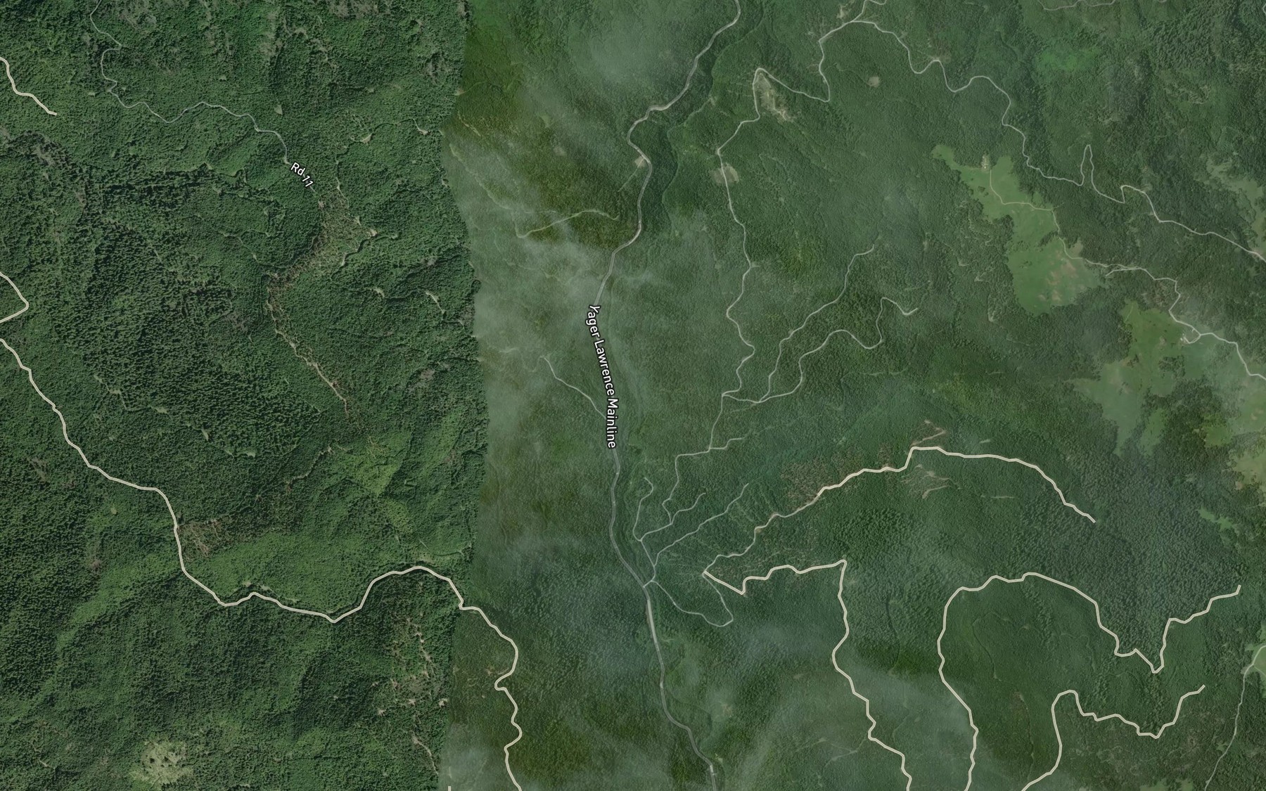 Satellite map of the Fish Creek