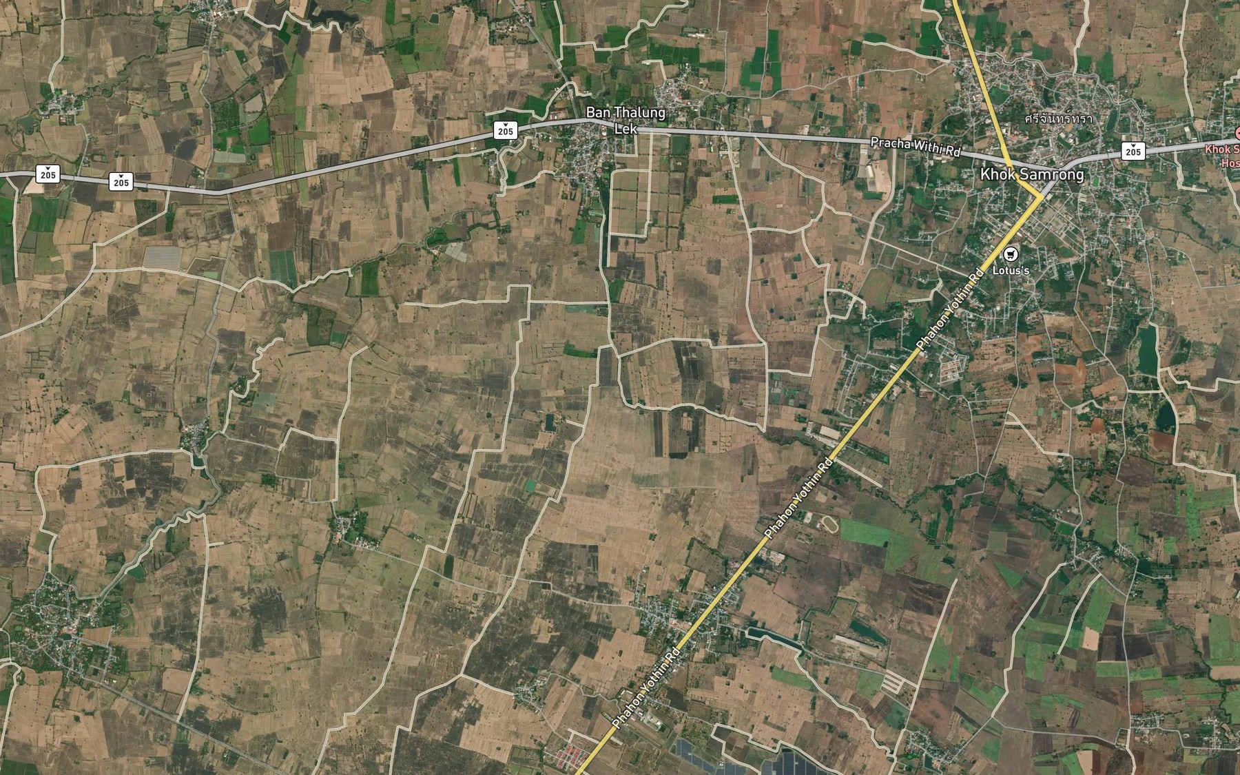 Satellite map of the Khlong Thalung Lek