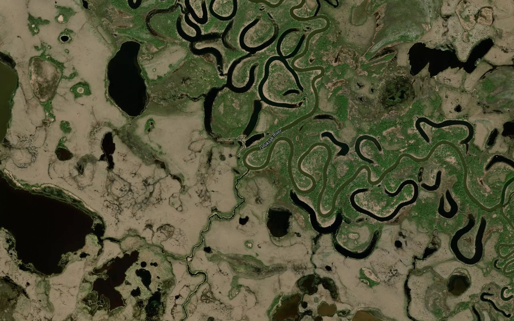 Satellite map of the Fog River