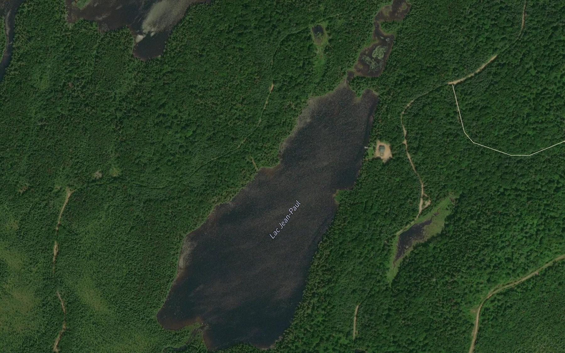 Satellite map of the Lac Jean-Paul