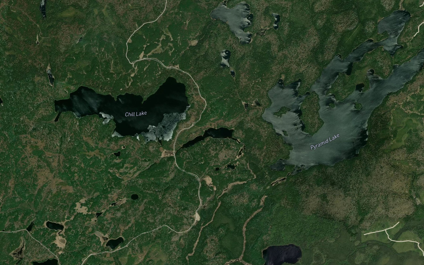 Satellite map of the Little Chill Lake