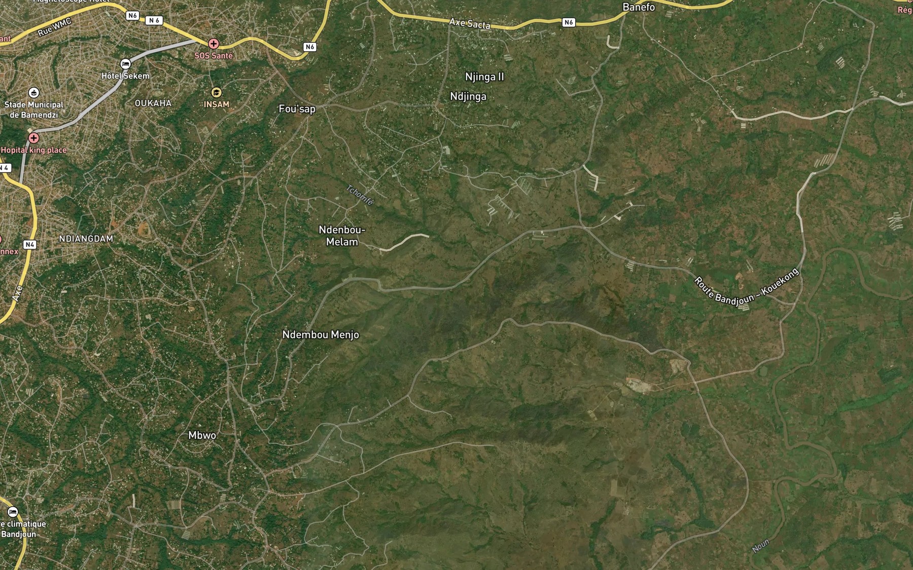 Satellite map of the Toungwen