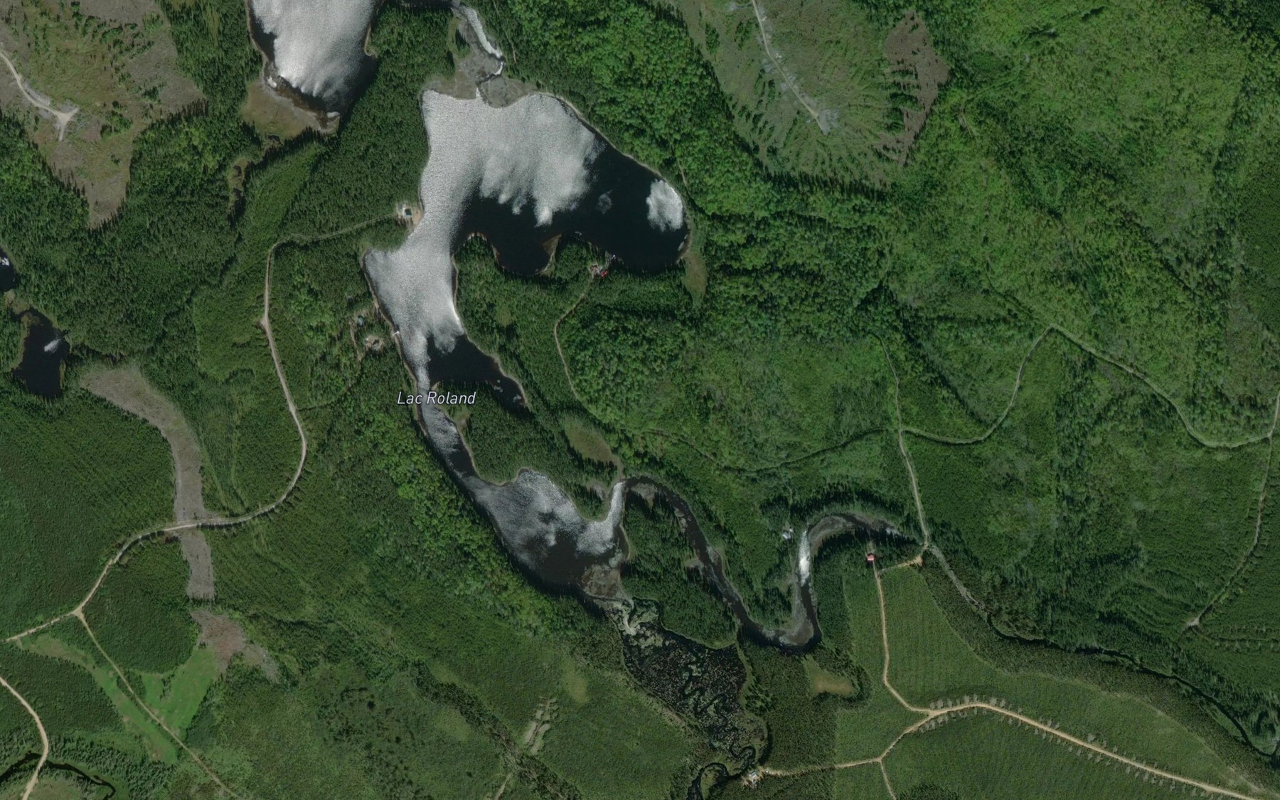 Satellite map of the Lac Roland