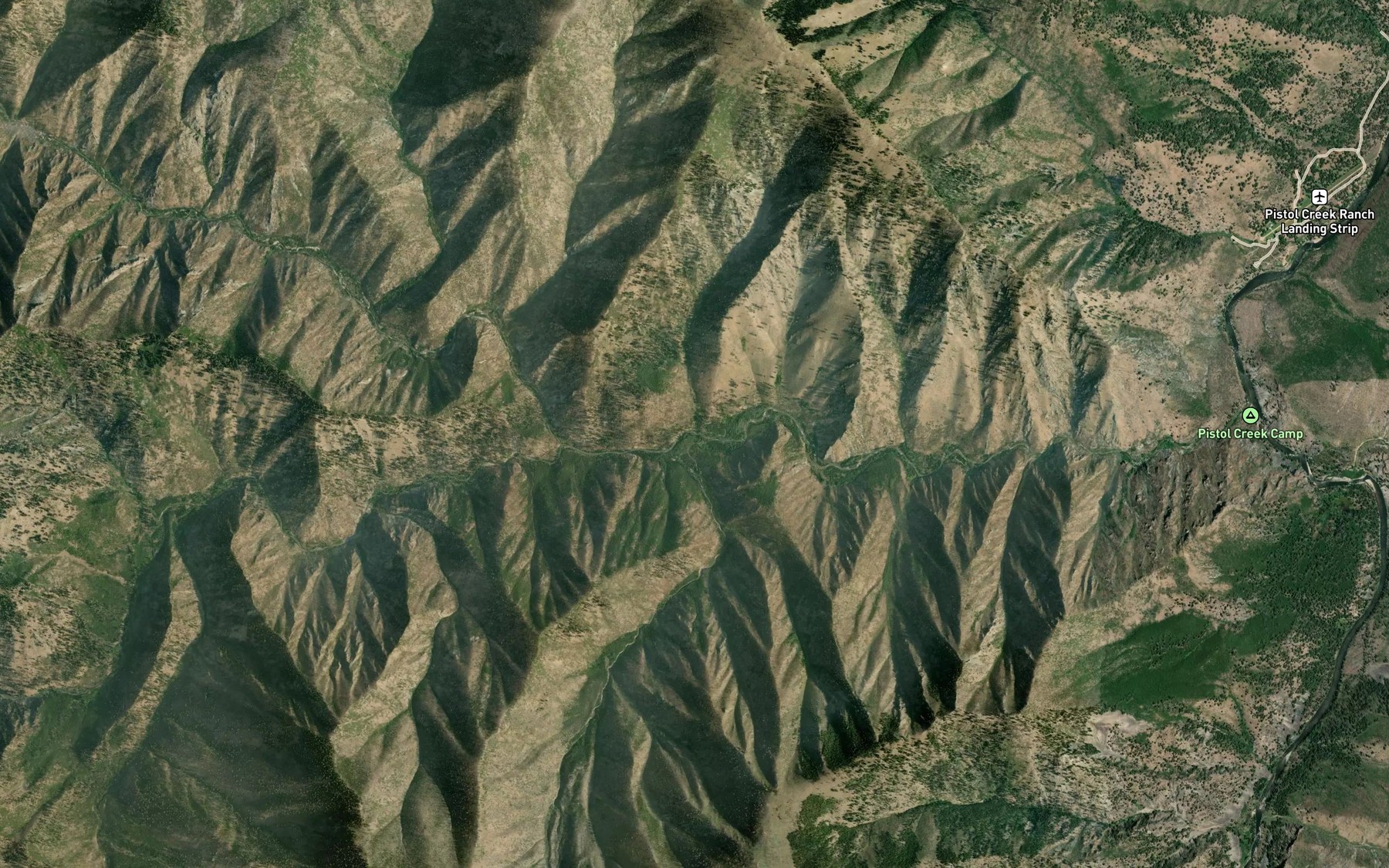Satellite map of the Twenty-five Creek