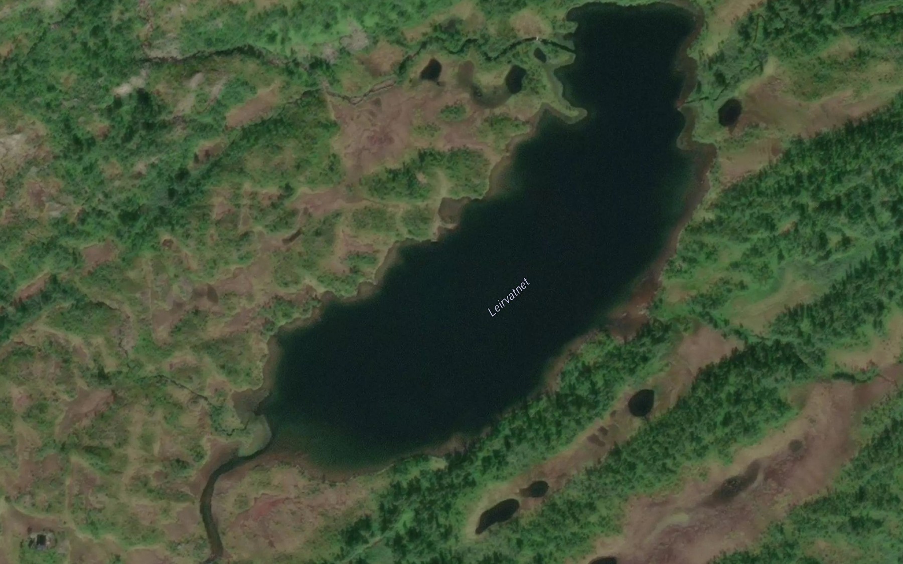 Satellite map of the Leirvatnet