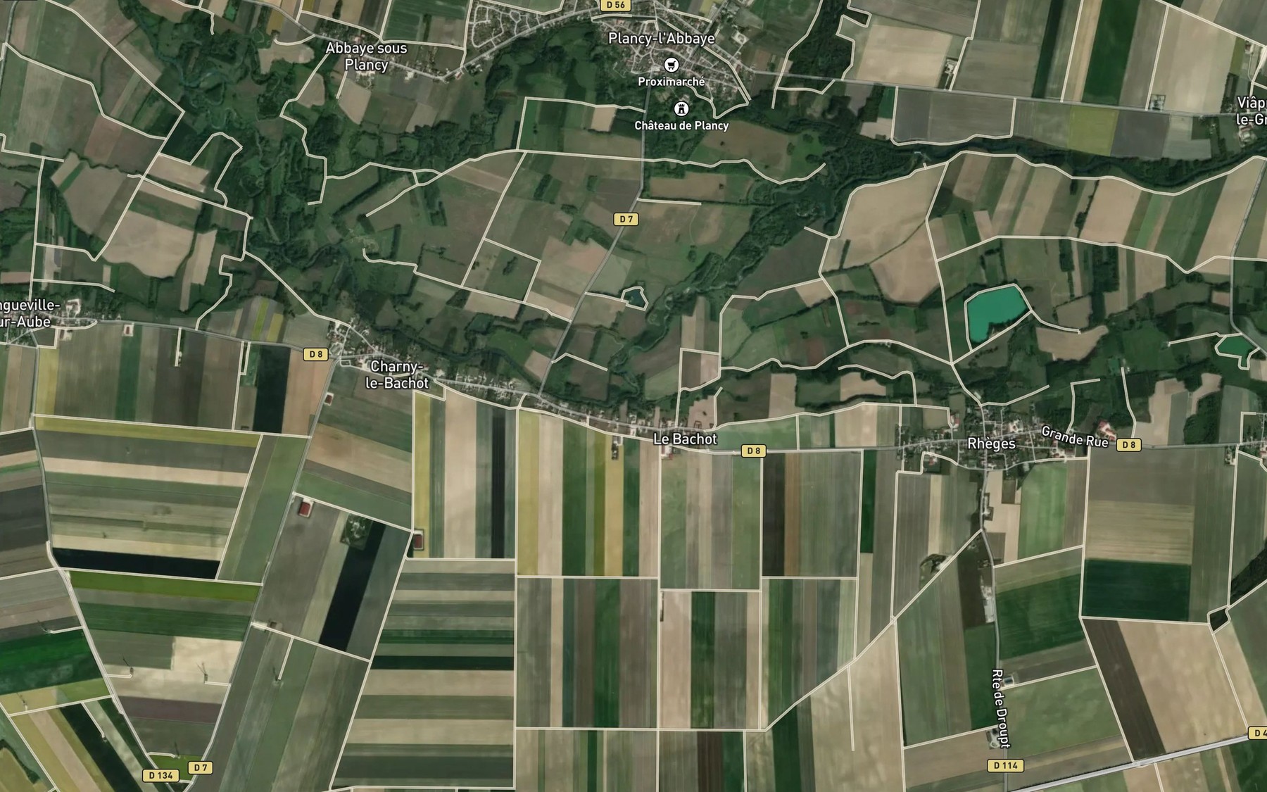 Satellite map of the Barbuise