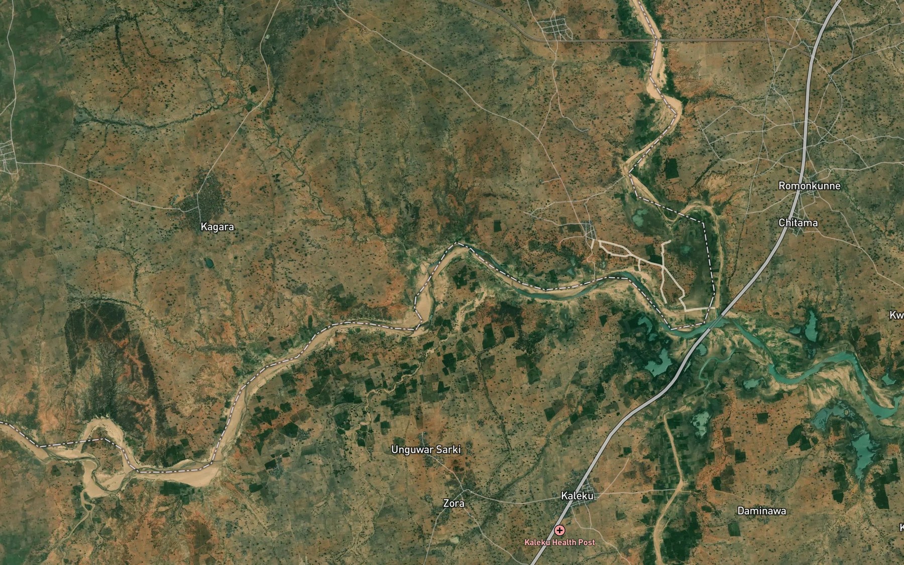 Satellite map of the River Marane