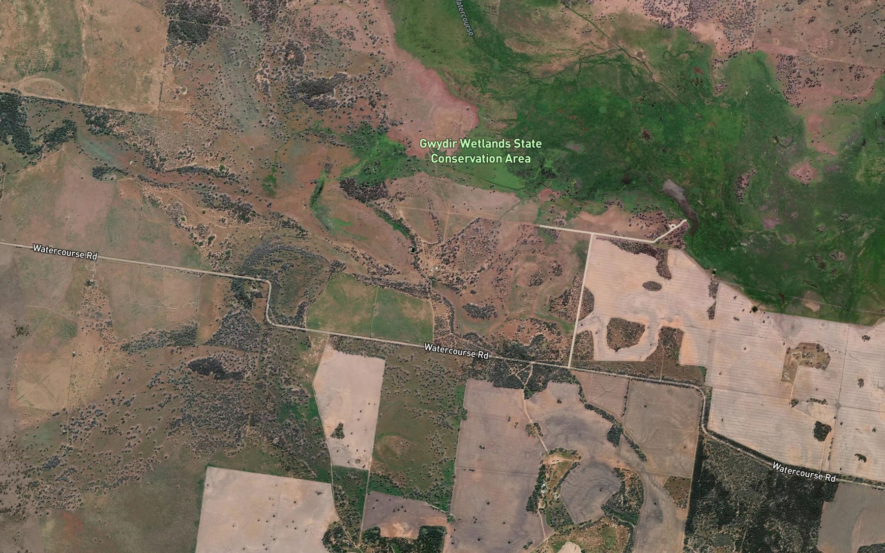 Satellite map of the Turramungerie Lagoon